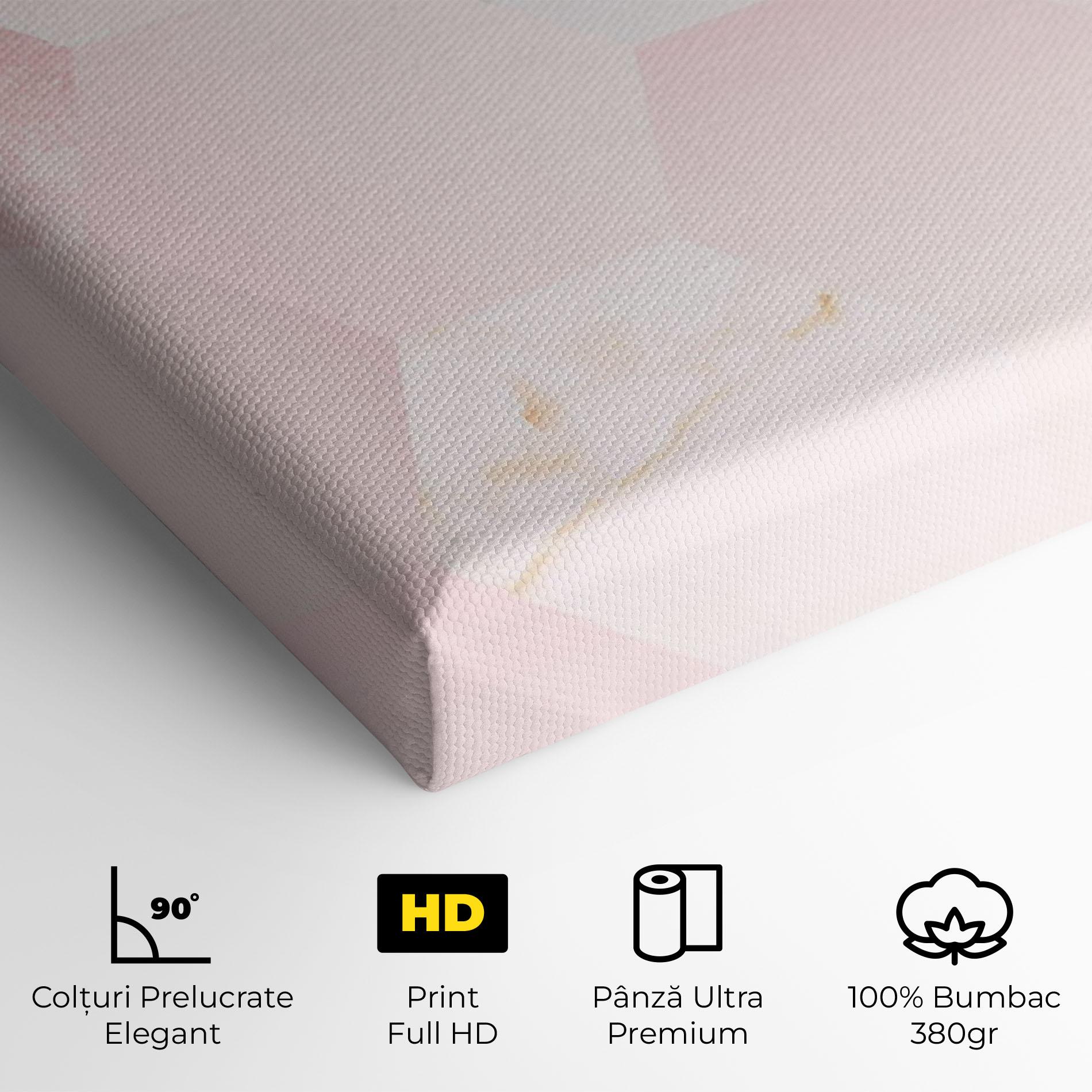 Tablou Canvas Pink Hexanon mockup 4