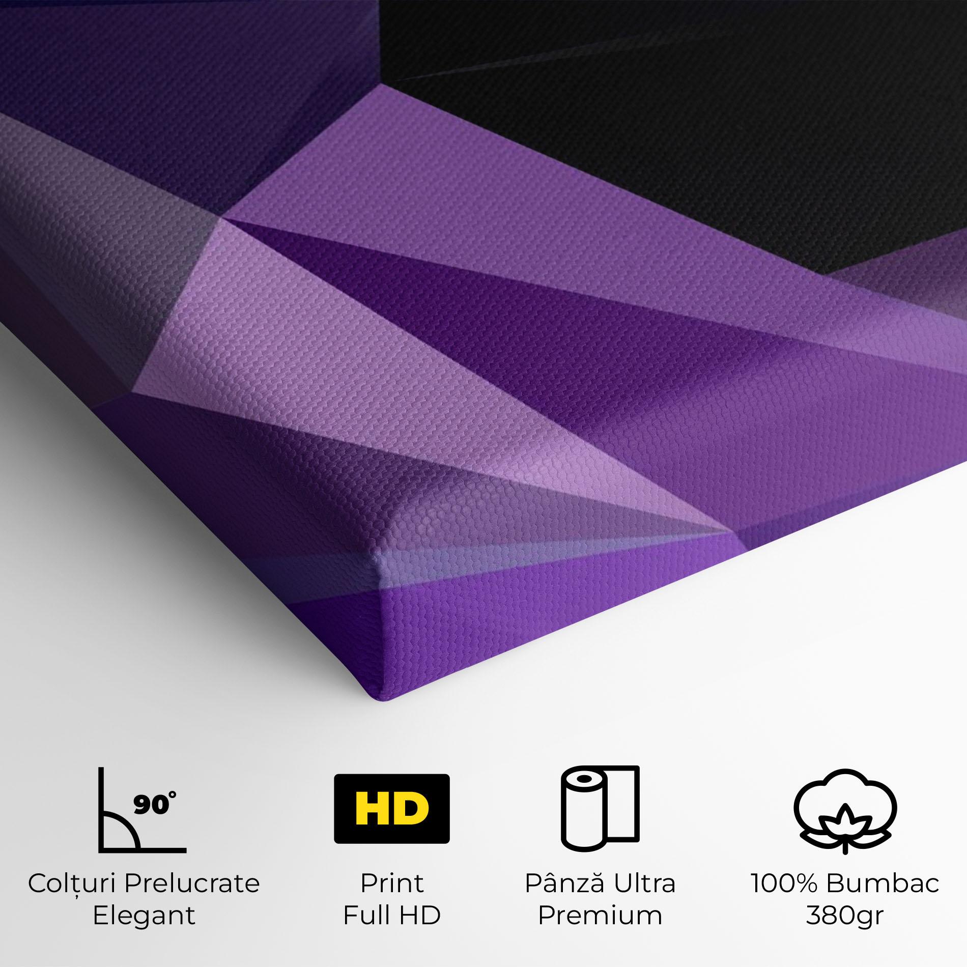 Tablou Canvas Purple Triangle Mix mockup 4