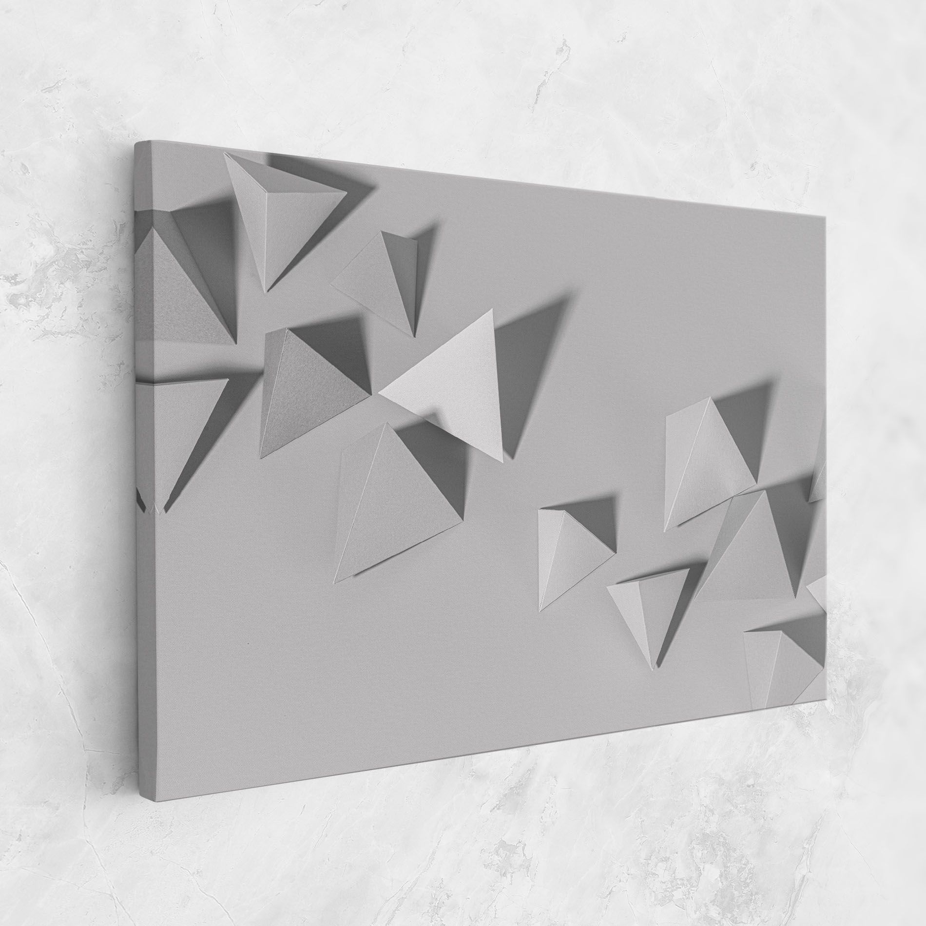 3d White Triangle mockup 1