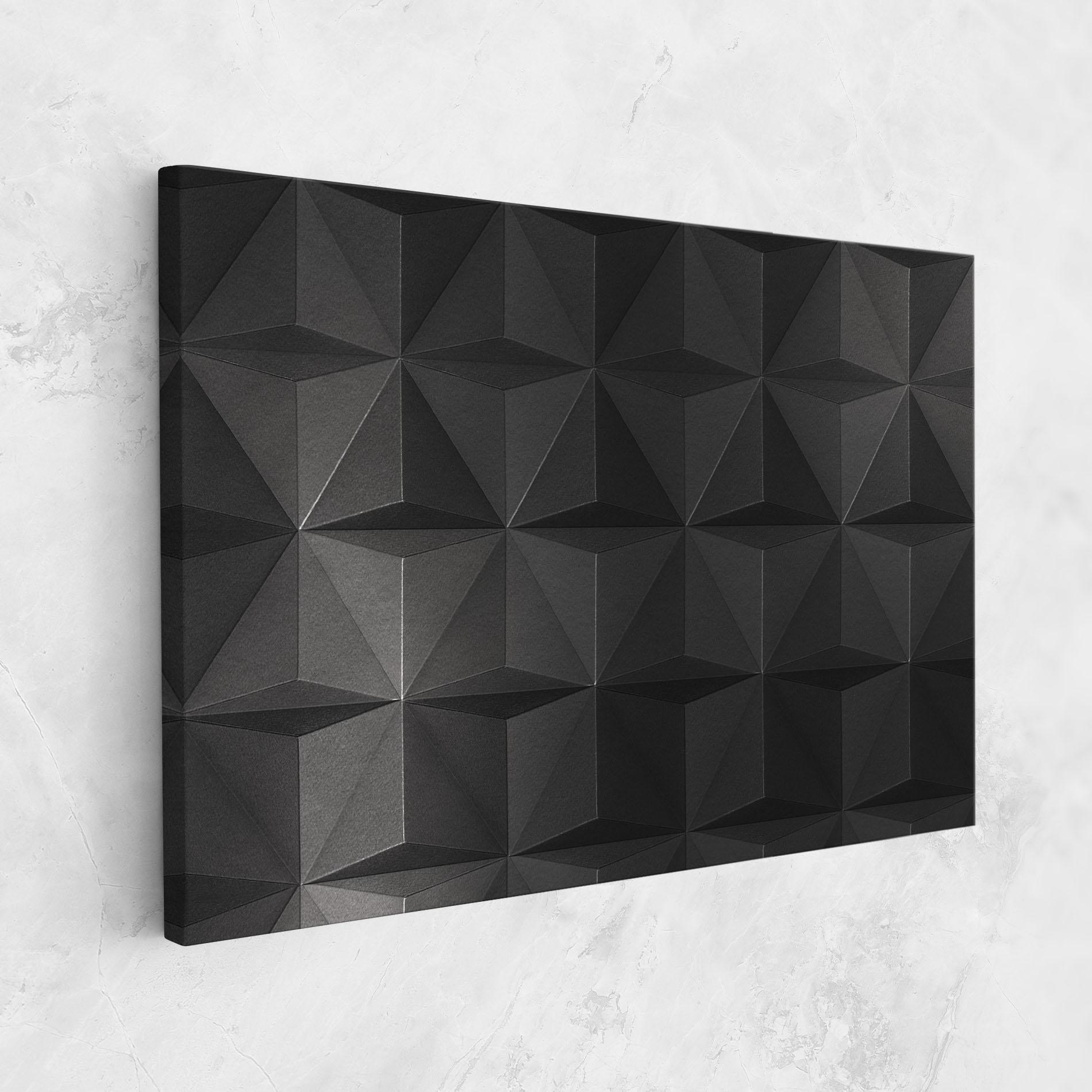 Tablou Canvas Black Shade Triangle mockup 1