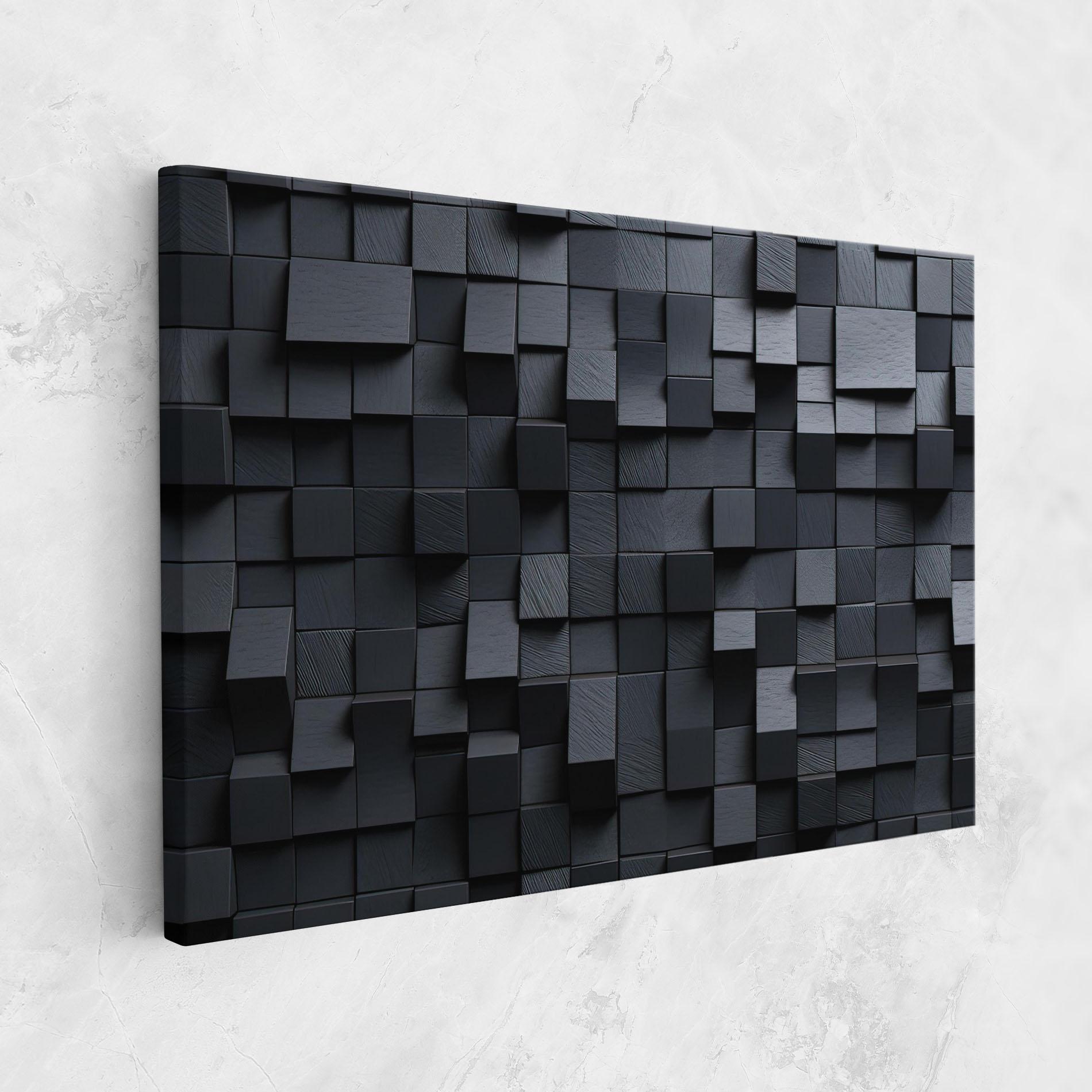 Tablou Canvas Black Square Pattern mockup 1