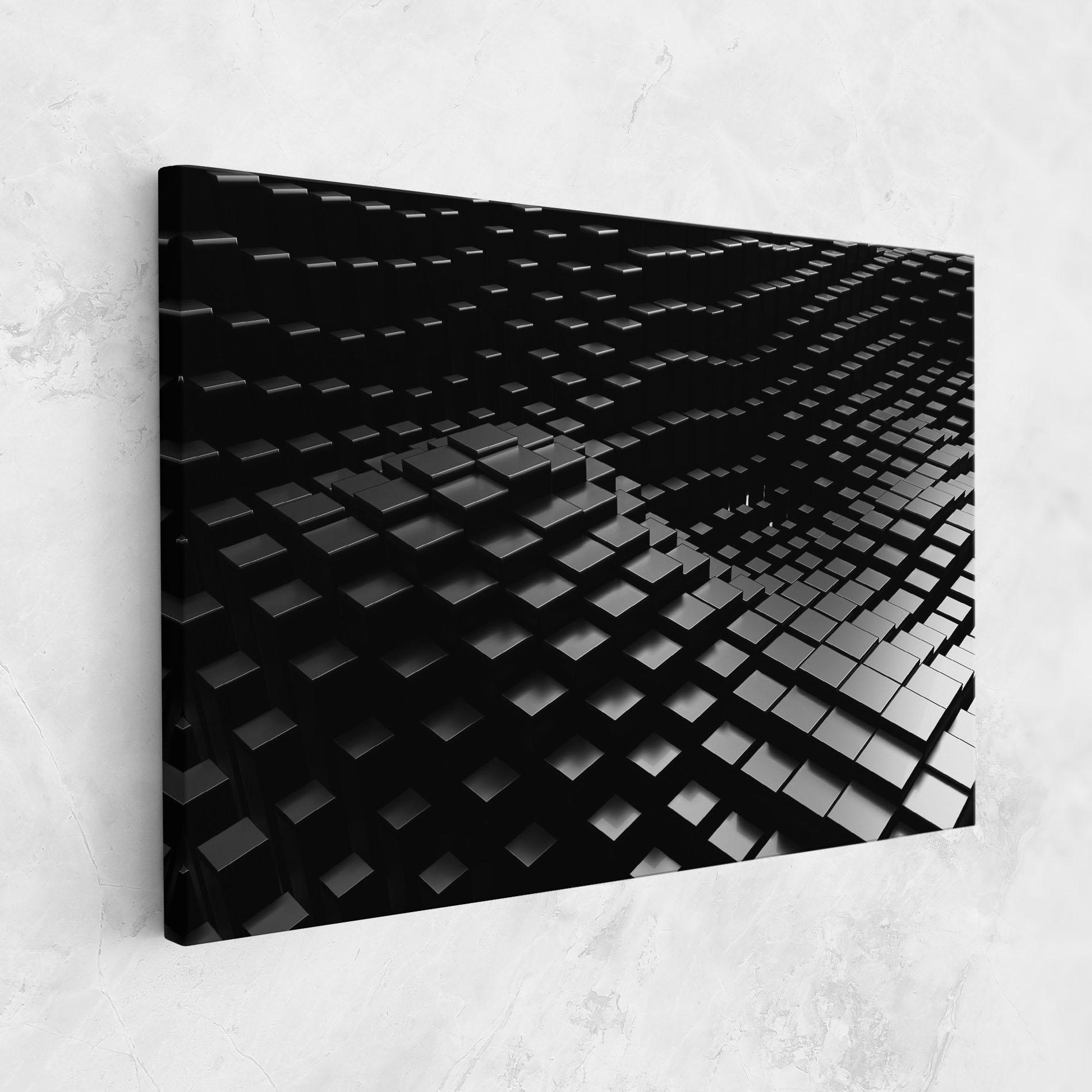 Tablou Canvas Black Square Wave mockup 1
