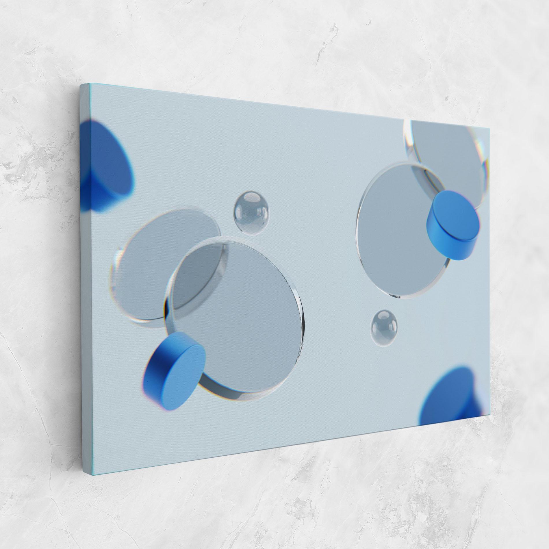 Tablou Canvas Blue Circle Floating mockup 1