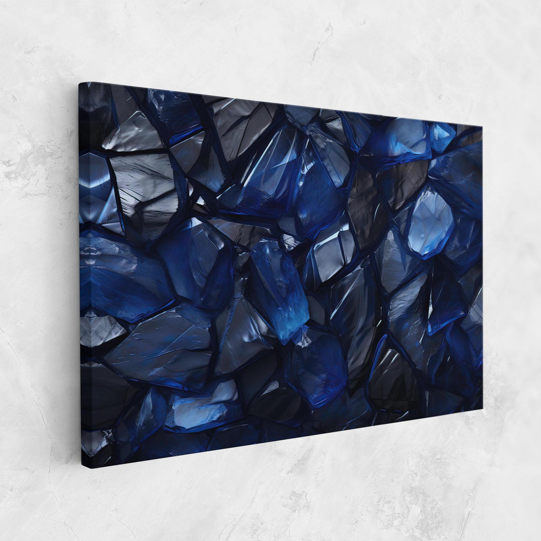 Tablou Canvas Blue Crystal Shape mockup 1