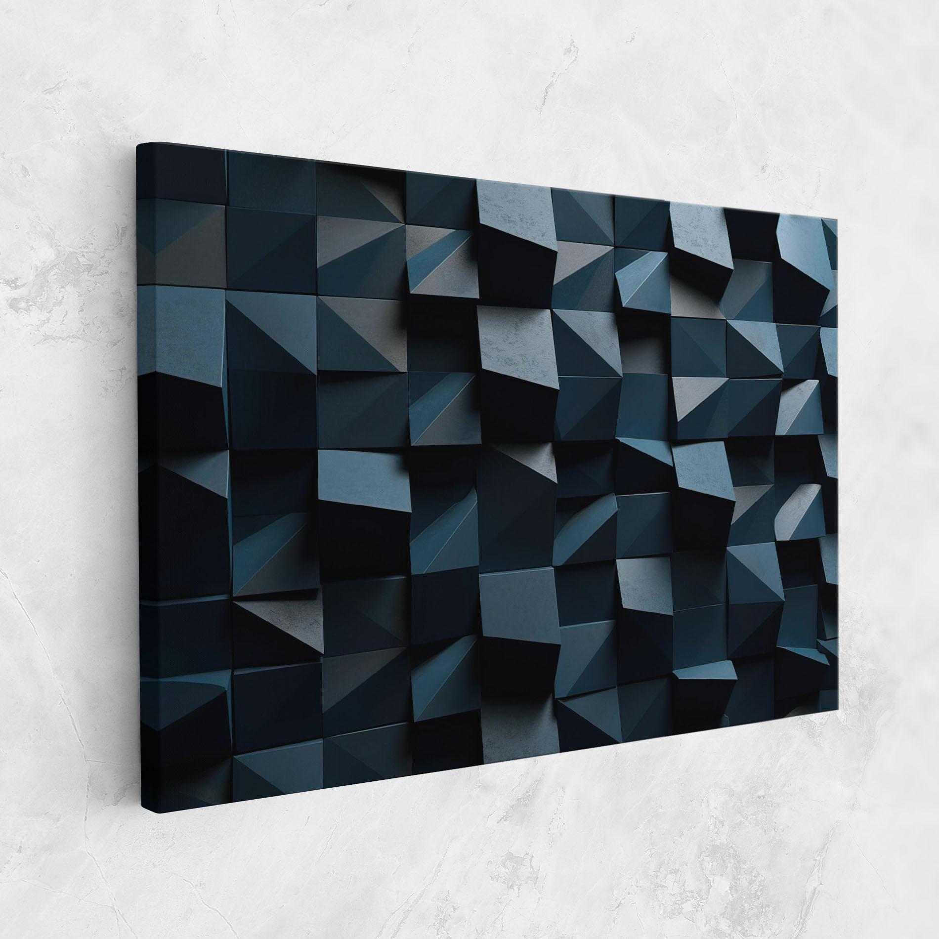 Tablou Canvas Dark Blue Square mockup 1