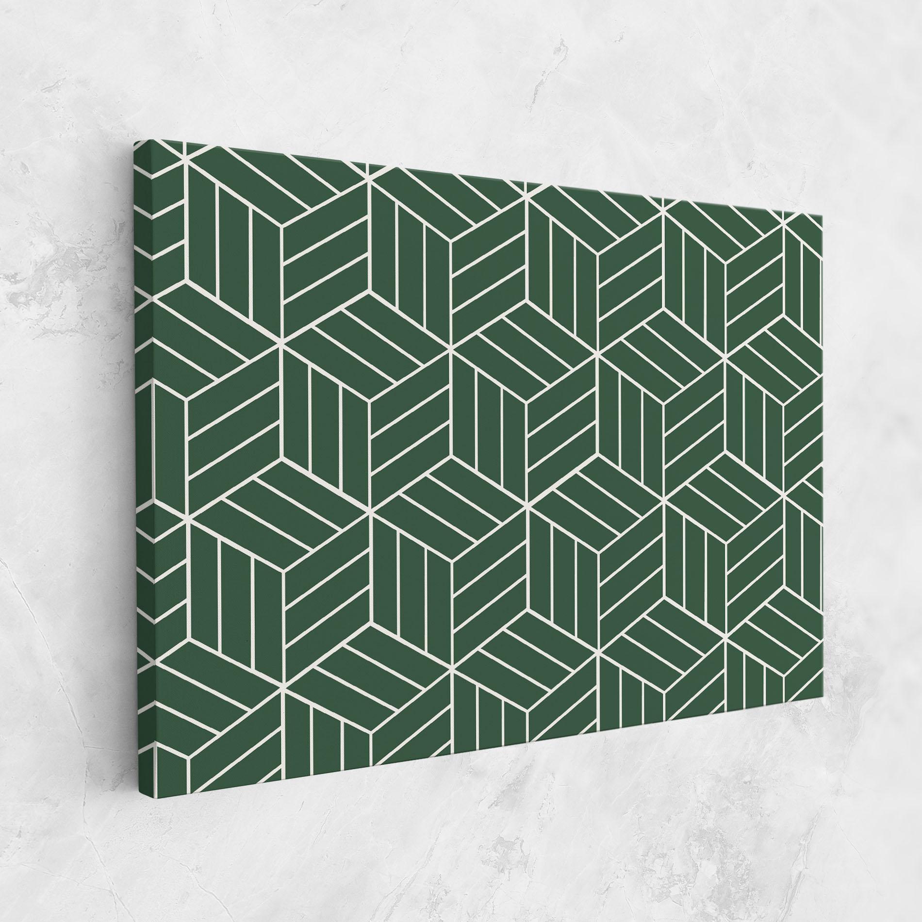 Tablou Canvas Green Square mockup 1