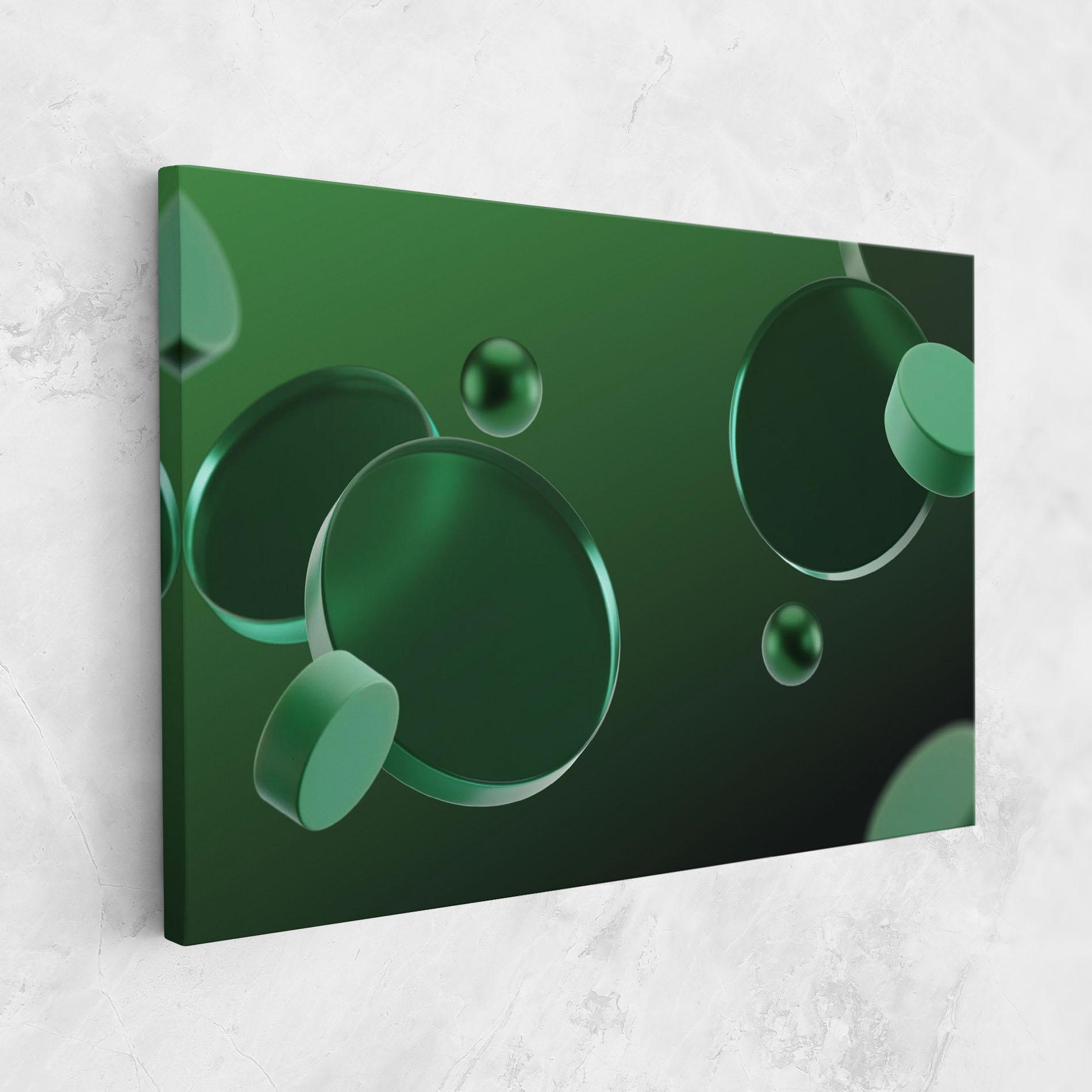 Tablou Canvas Green Circle Floating mockup 1