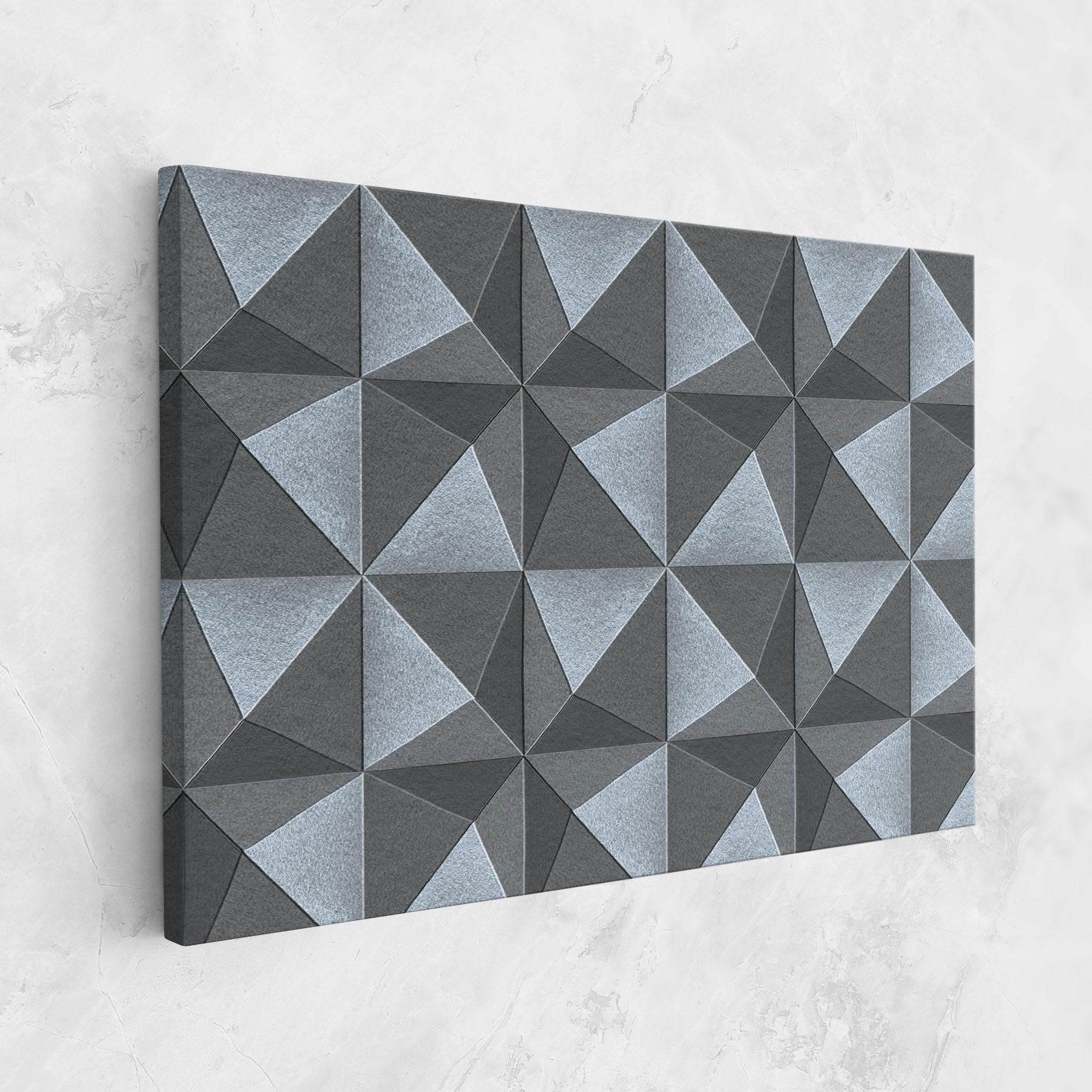 Tablou Canvas Grey Triangle Square mockup 1