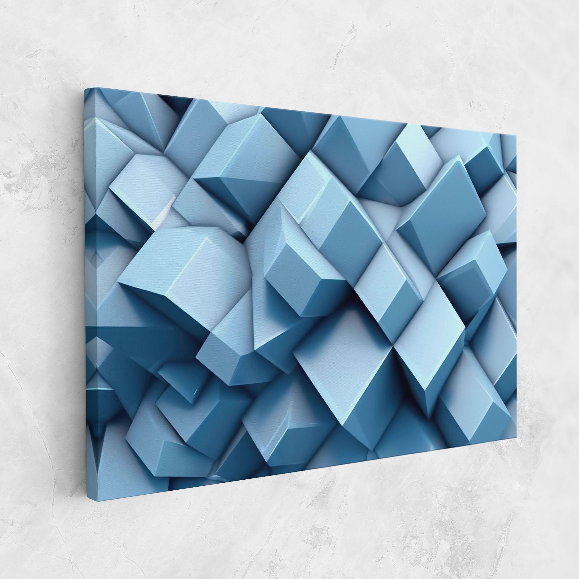 Tablou Canvas Light Blue Shapes Mix mockup 1