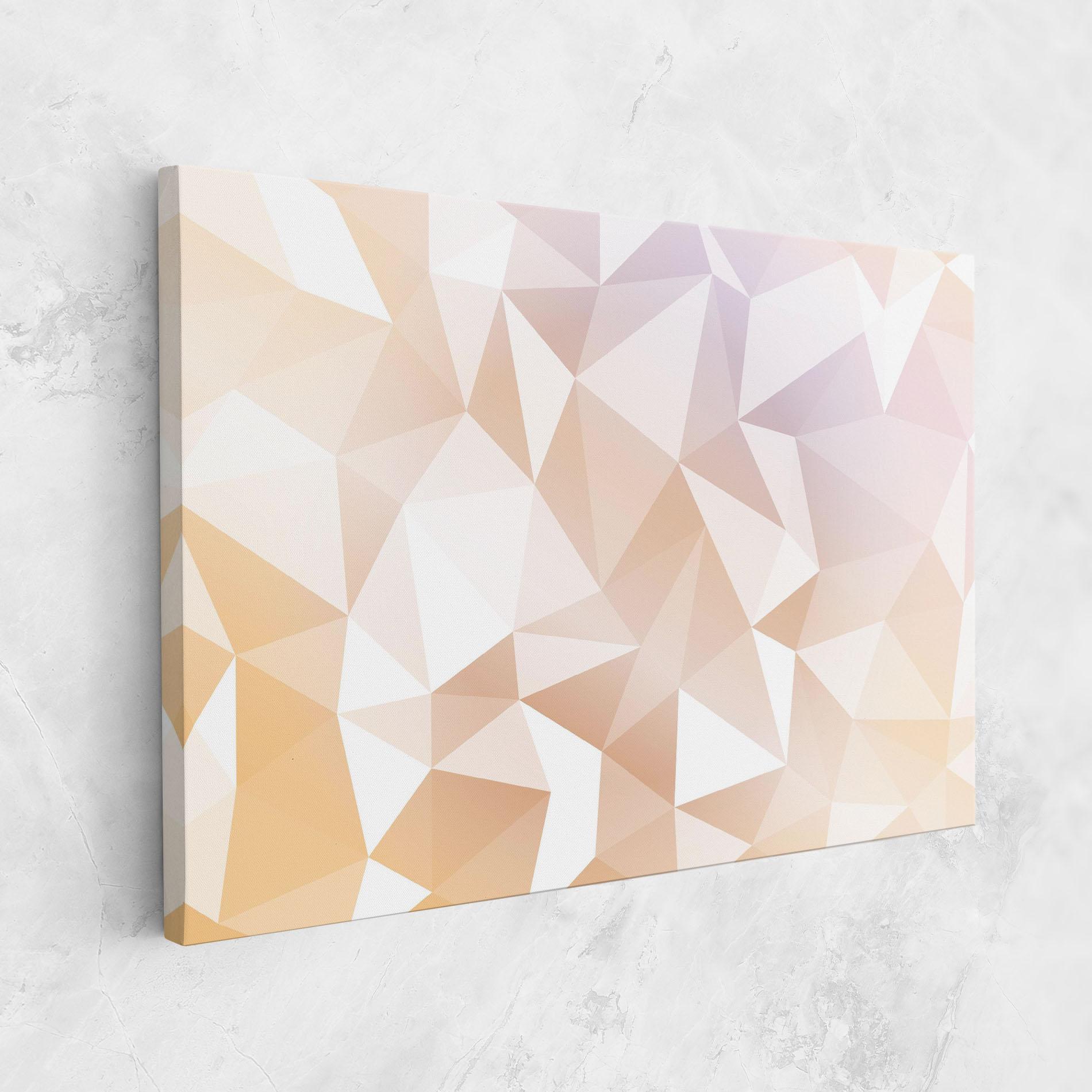 Tablou Canvas Light Pink Triangle mockup 1