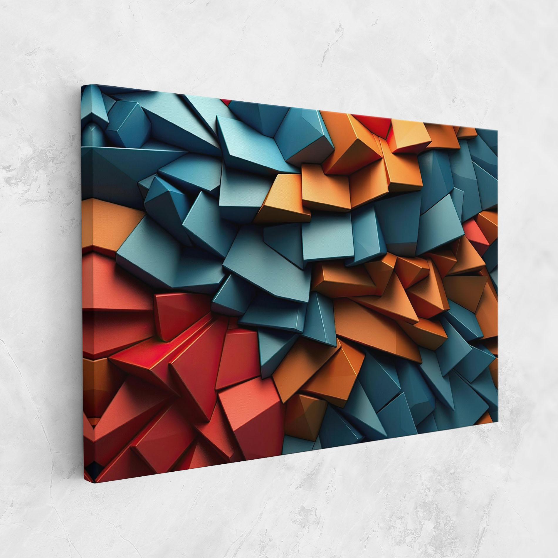 Tablou Canvas Multicolor Triangle mockup 1