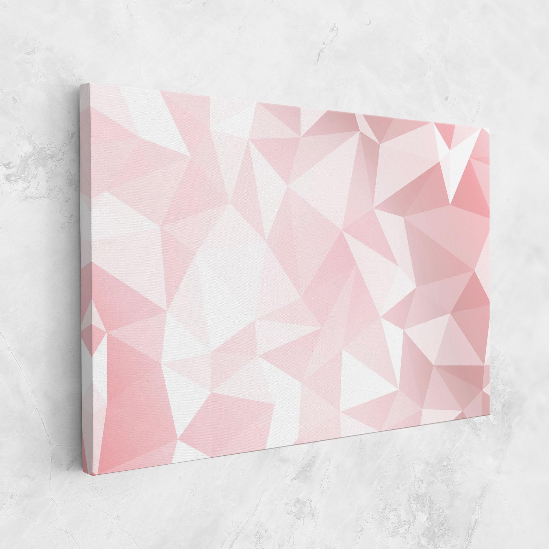 Tablou Canvas Pink Triangle mockup 1