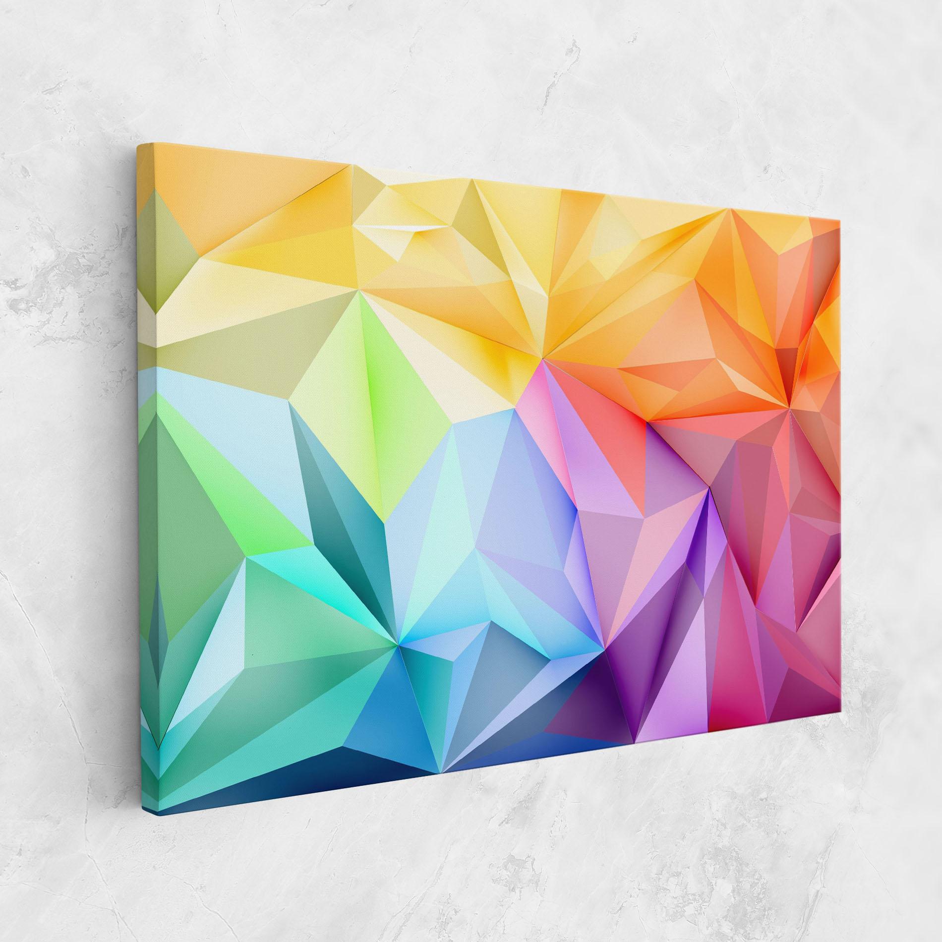 Tablou Canvas Rainbow Triangle Mix mockup 1