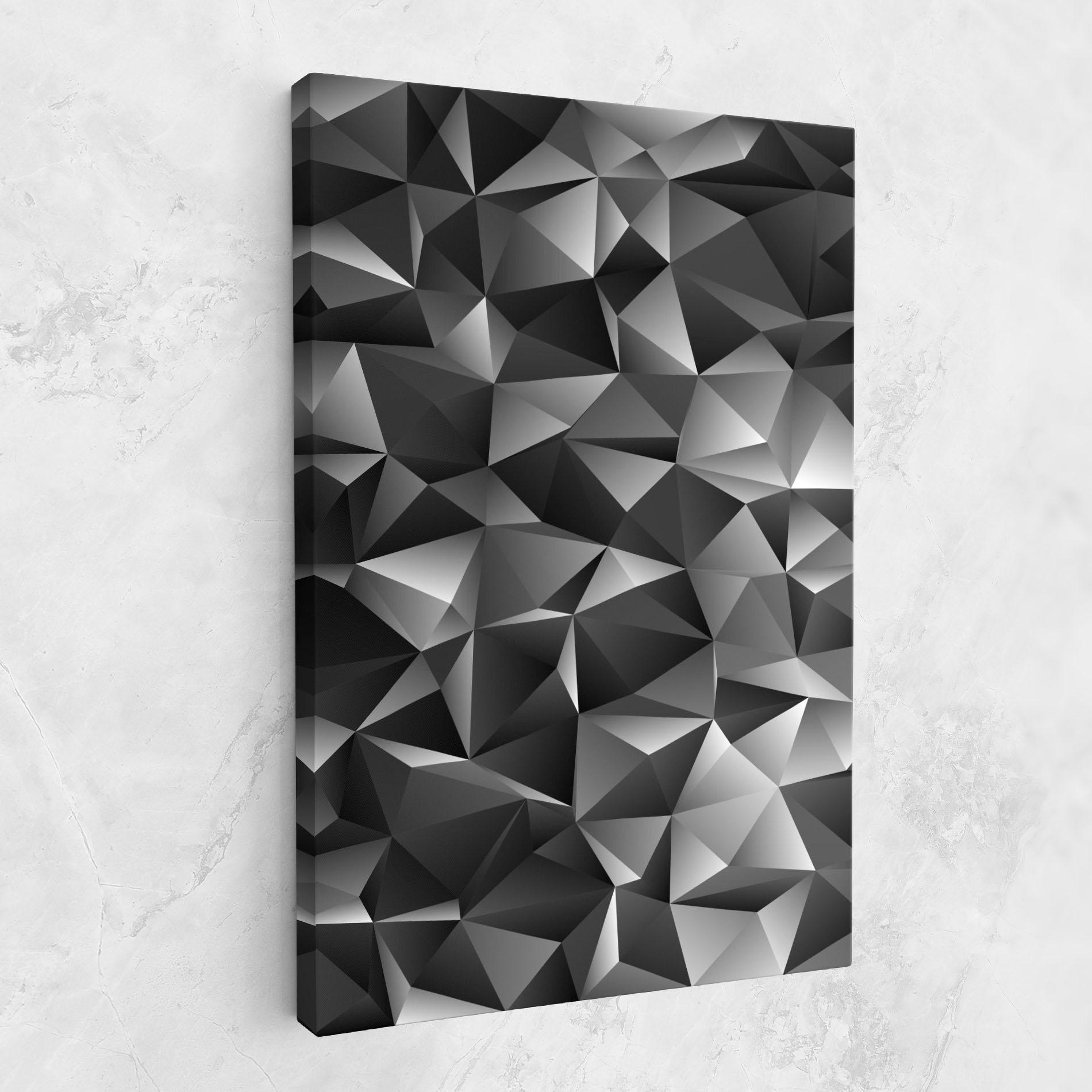 Tablou Canvas Black Triangle Pattern mockup 1