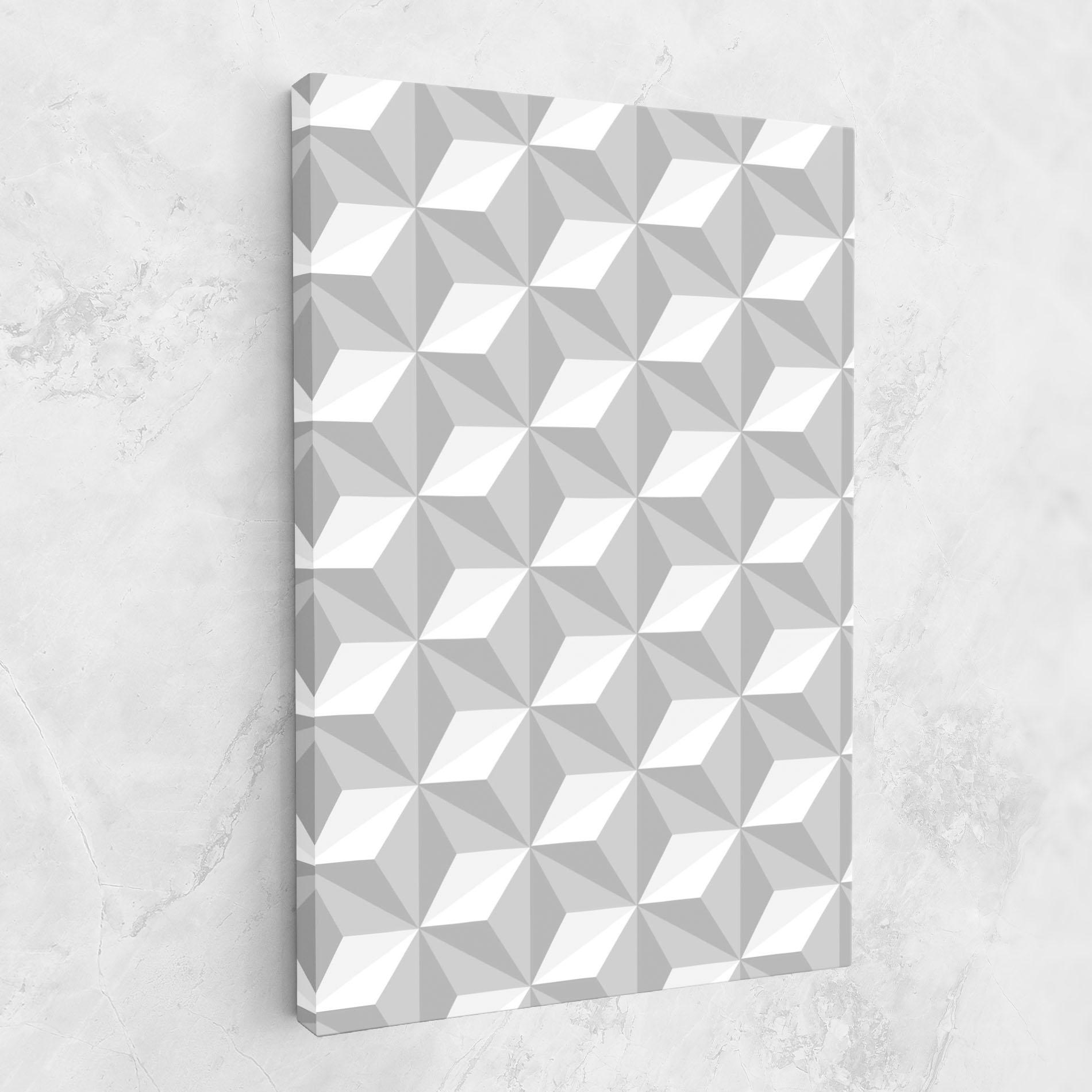 Tablou Canvas White Triangle Pattern mockup 1