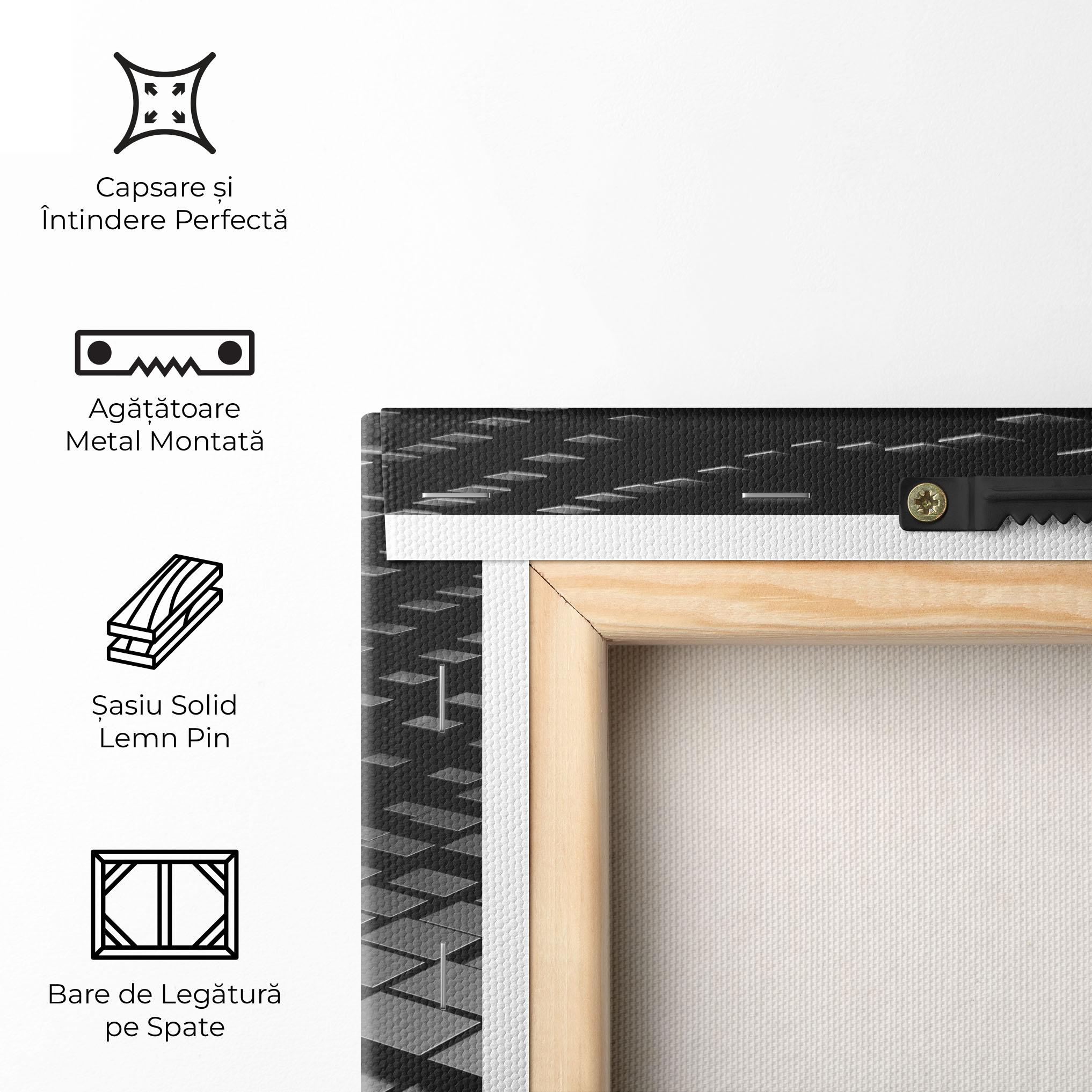 Tablou Canvas Black Square Wave mockup 5