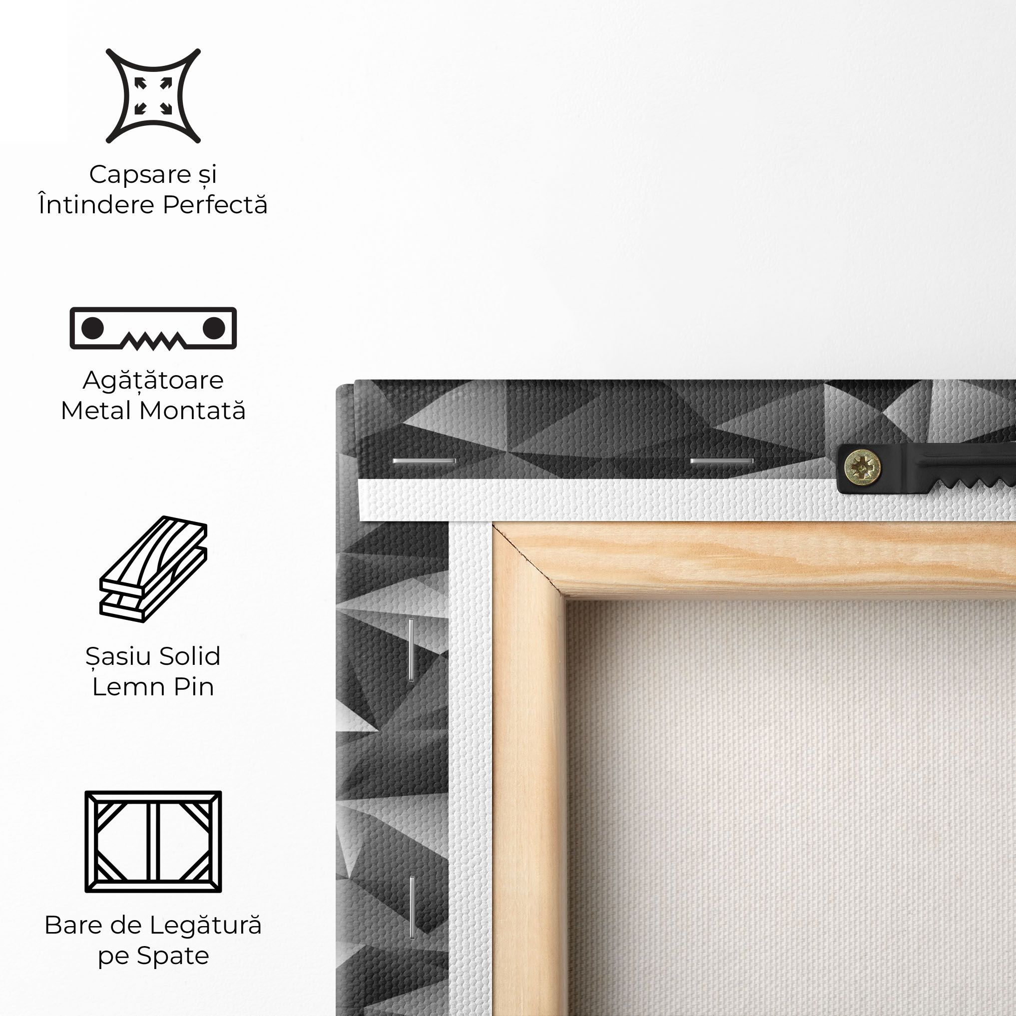 Black Triangle Pattern mockup 5