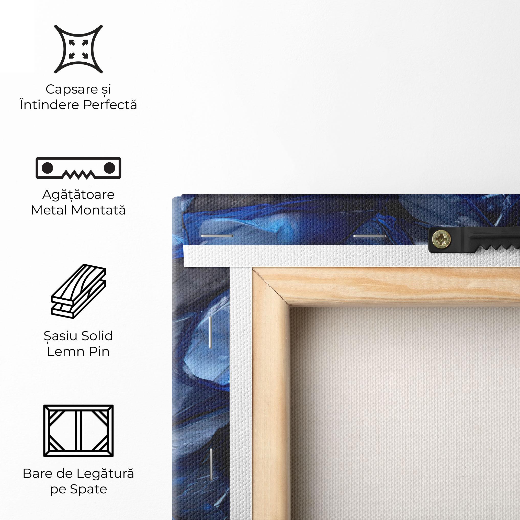 Tablou Canvas Blue Crystal Shape mockup 5