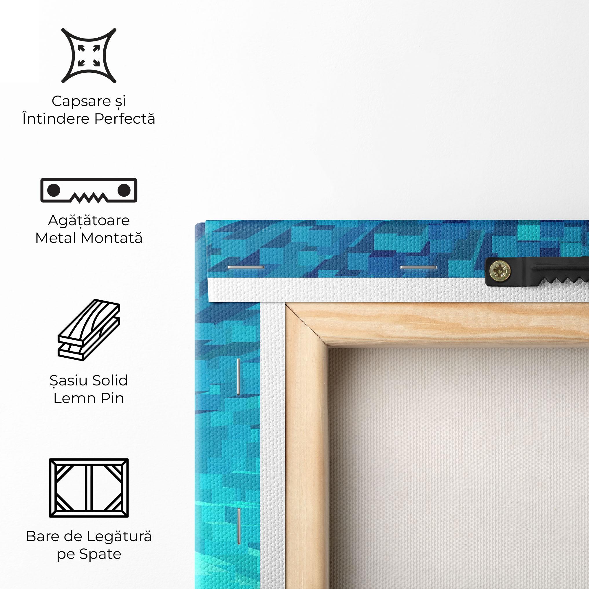 Tablou Canvas Blue Square Mix mockup 5