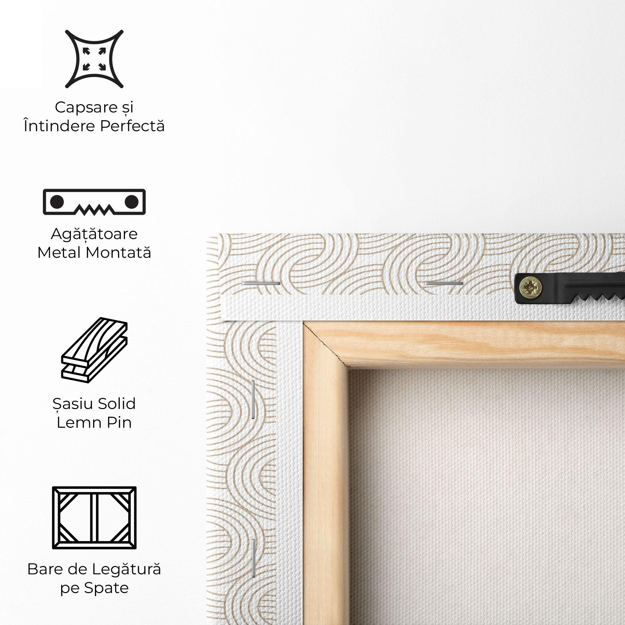 Tablou Canvas Cream Lines mockup 5