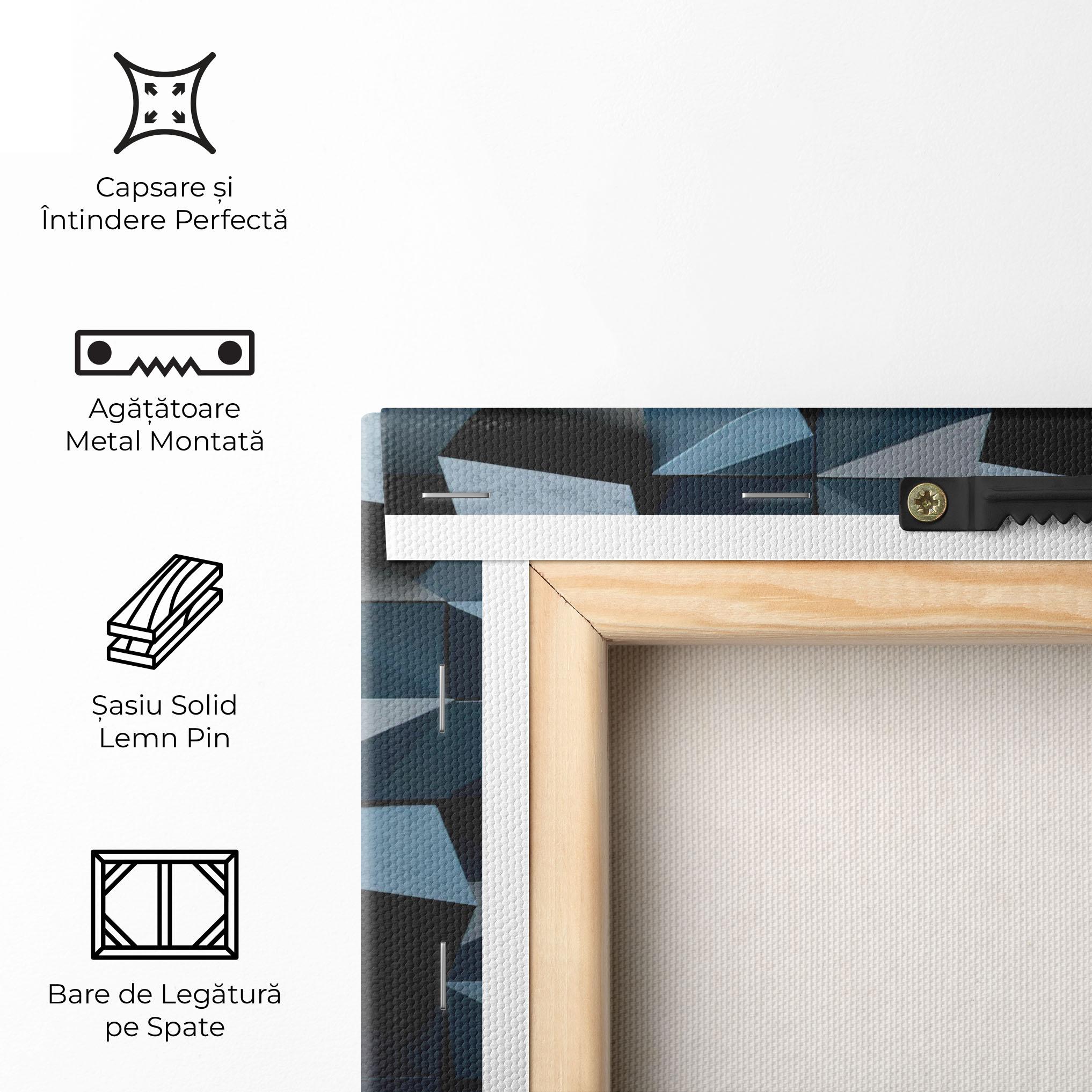 Tablou Canvas Dark Blue Square mockup 5