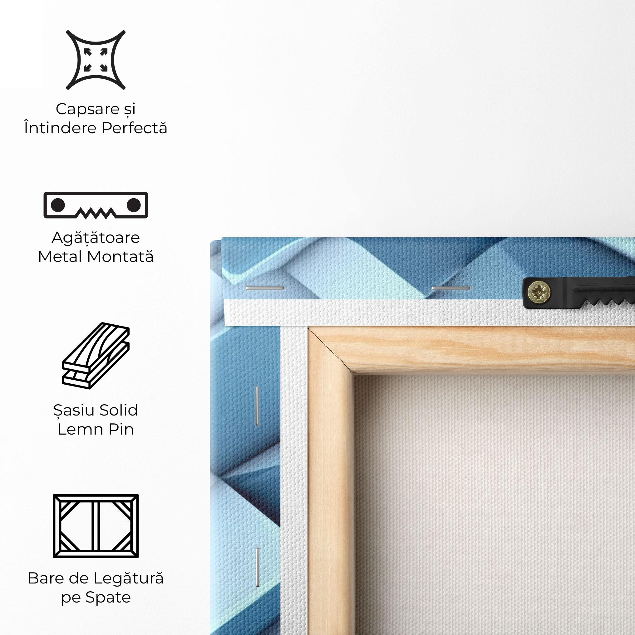 Tablou Canvas Light Blue Shapes Mix mockup 5