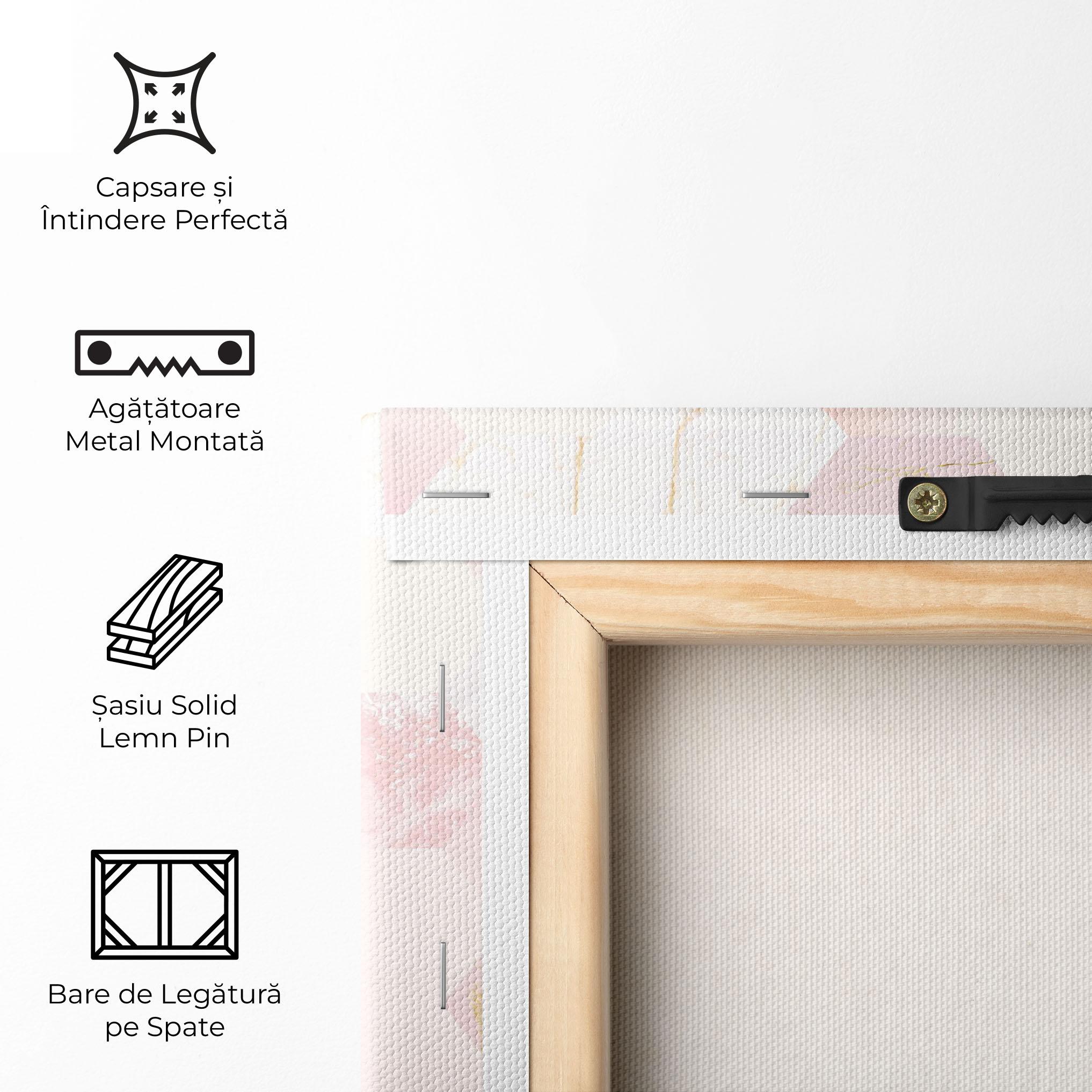 Tablou Canvas Pink Hexanon mockup 5