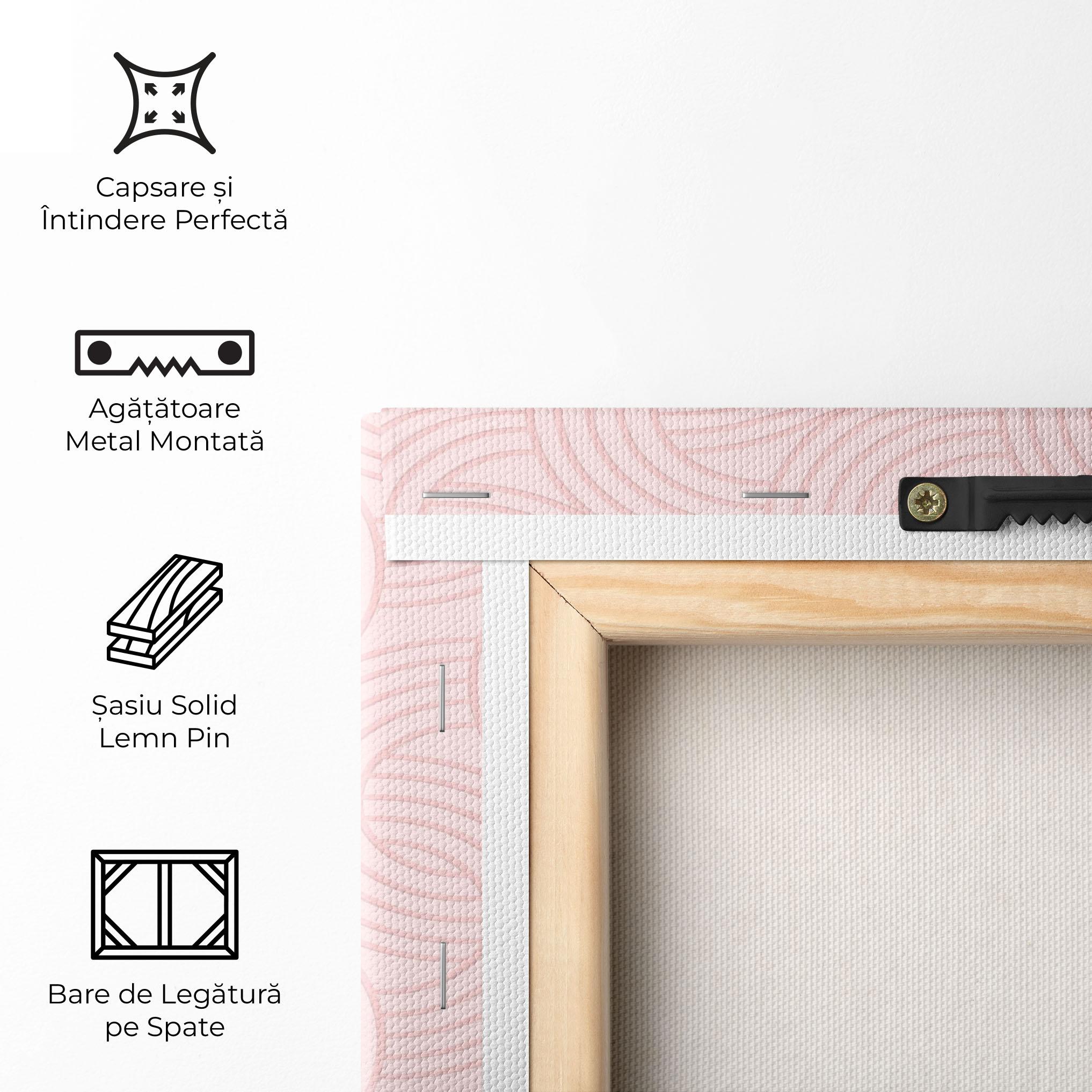 Tablou Canvas Pink Lines mockup 5