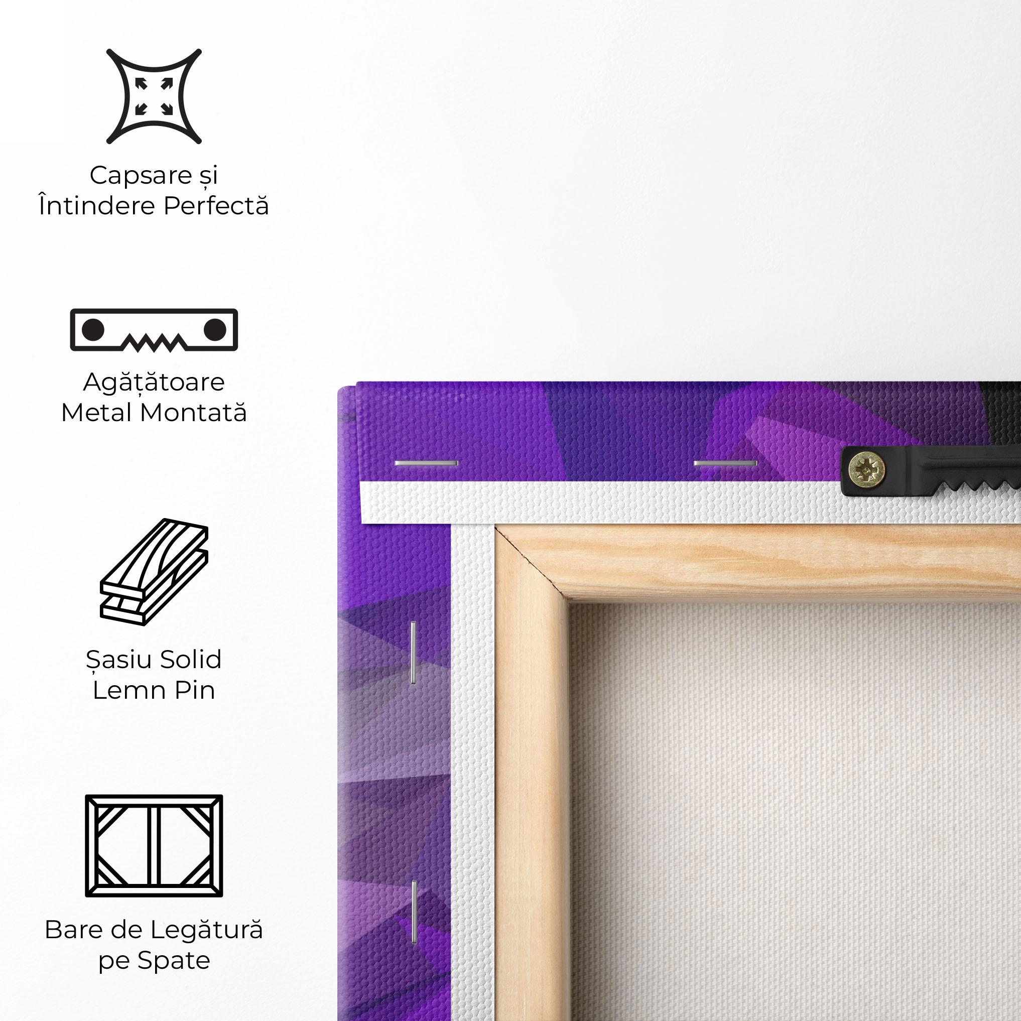 Tablou Canvas Purple Triangle Mix mockup 5