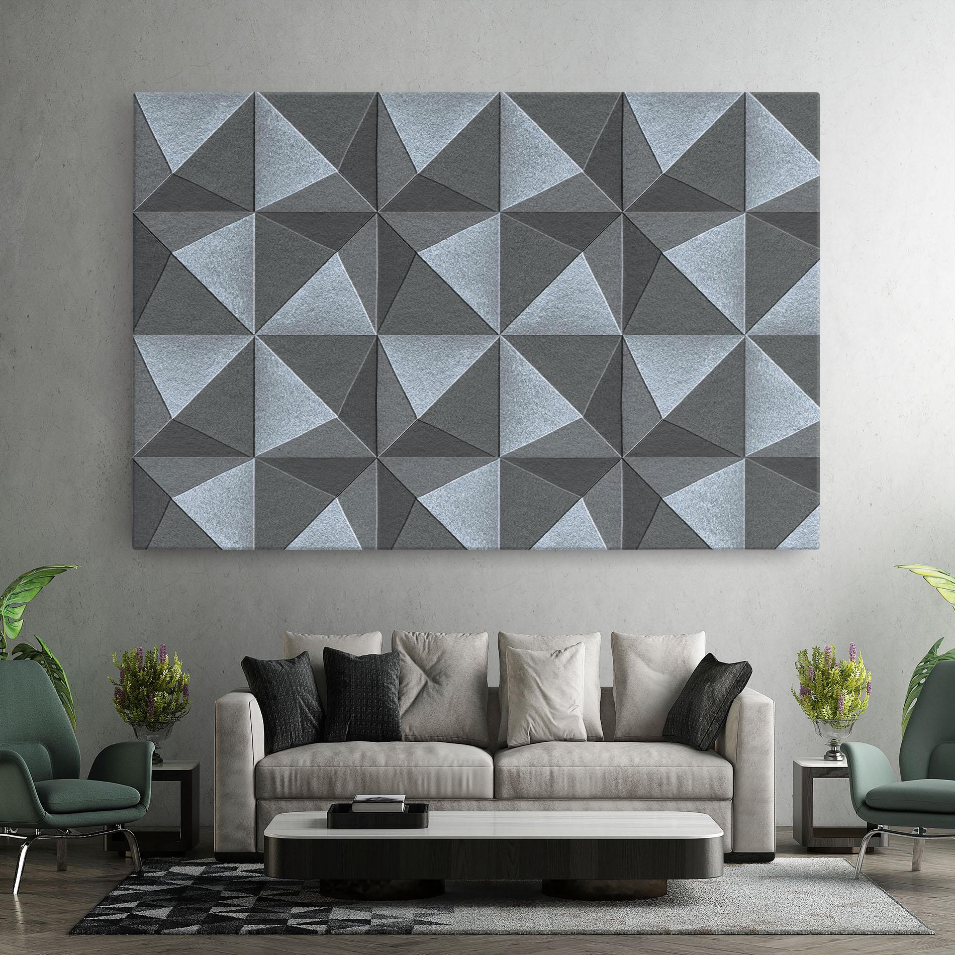 Tablou Canvas Grey Triangle Square mockup 7