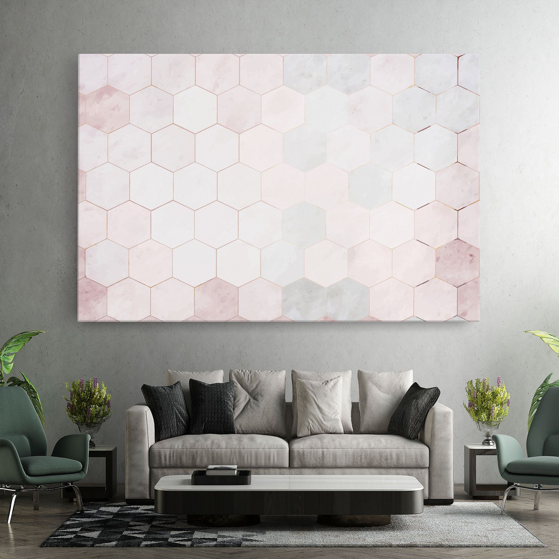 Hexagon Pink mockup 7