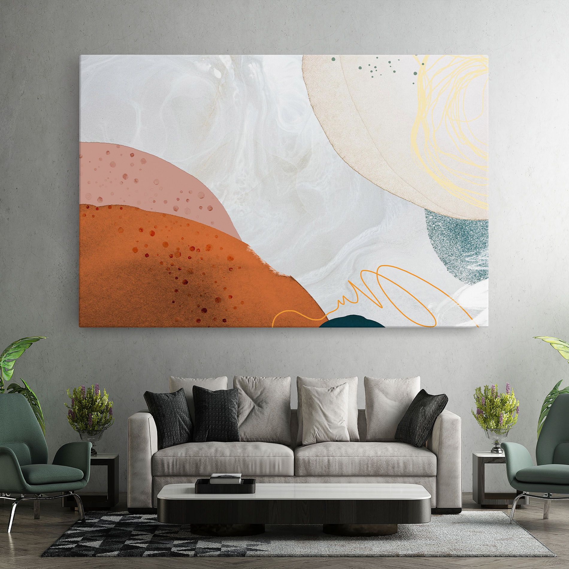 Orange Yellow Line mockup 7