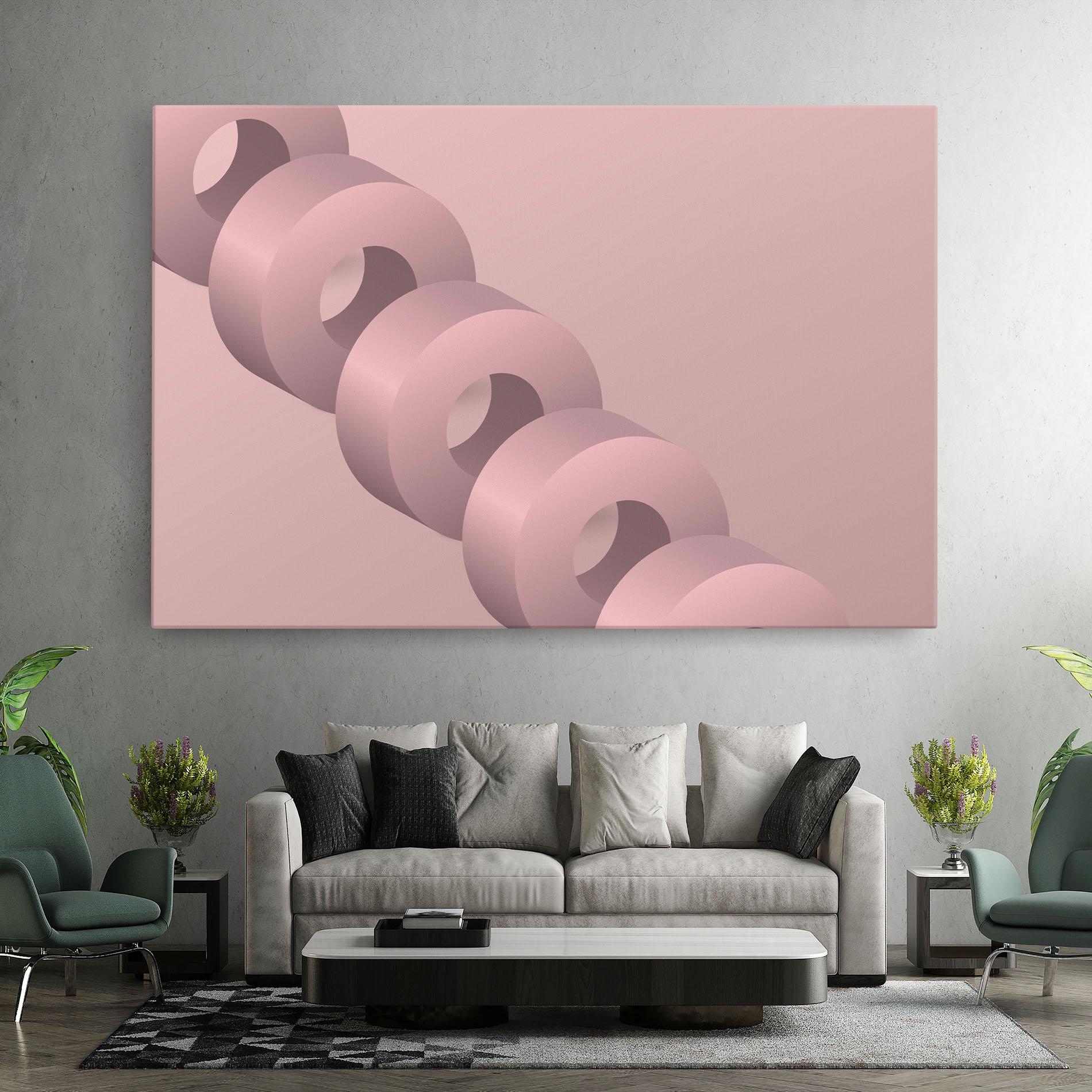 Tablou Canvas Pink Circle mockup 7