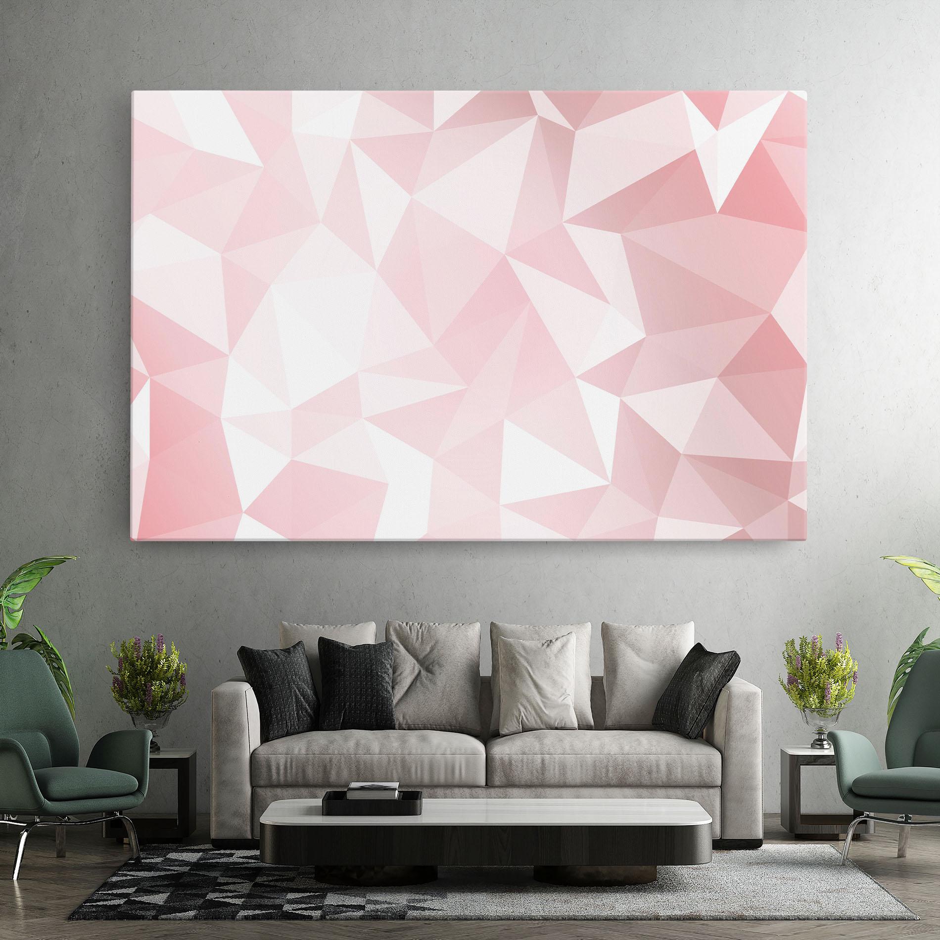 Tablou Canvas Pink Triangle mockup 7