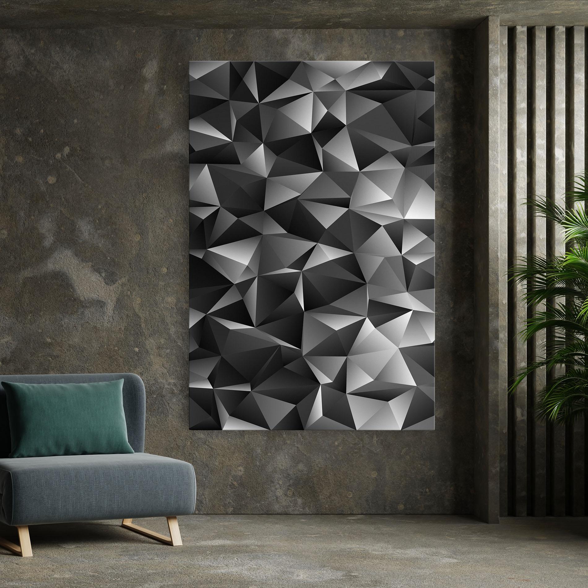 Tablou Canvas Black Triangle Pattern mockup 7