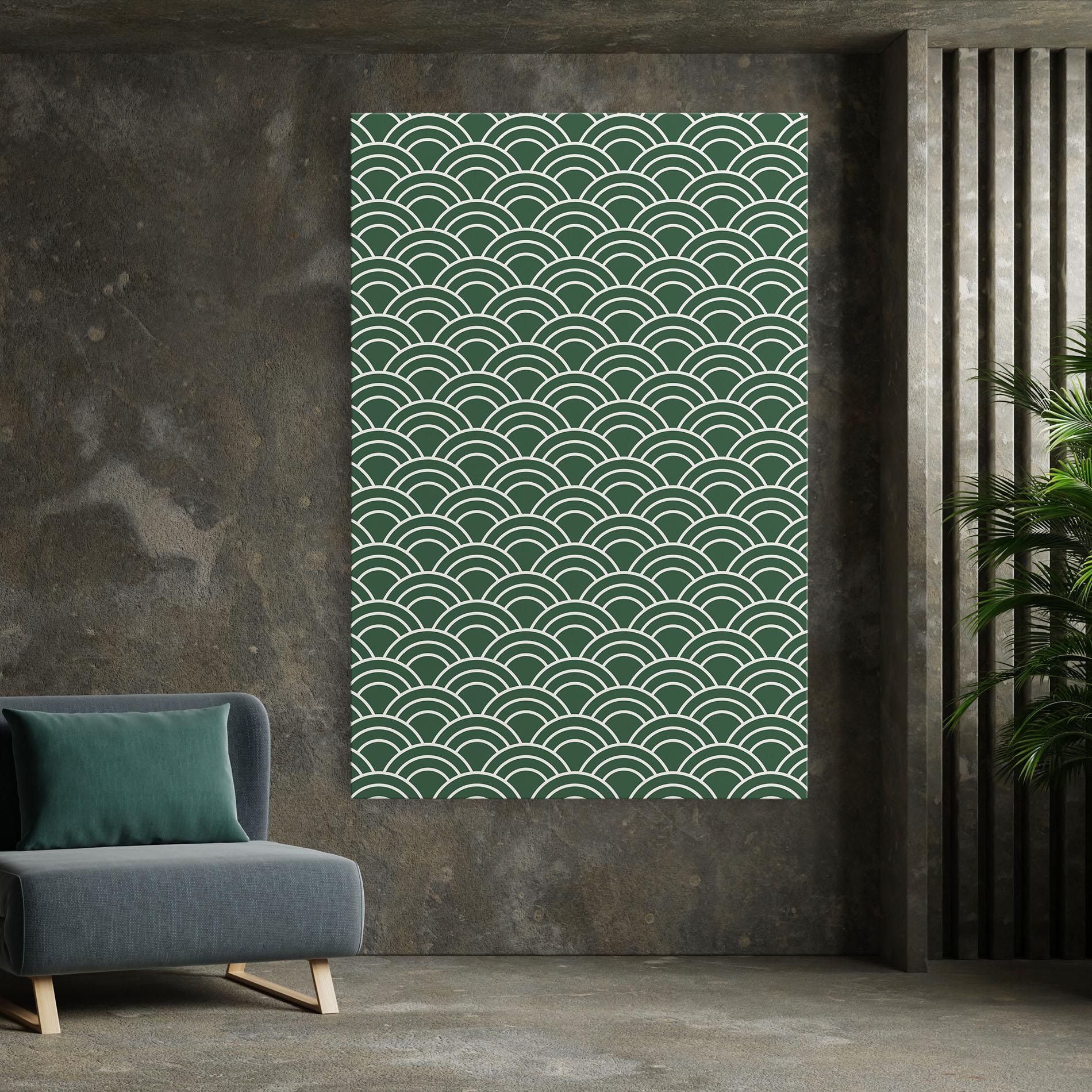 Tablou Canvas Green Semi Circle mockup 7