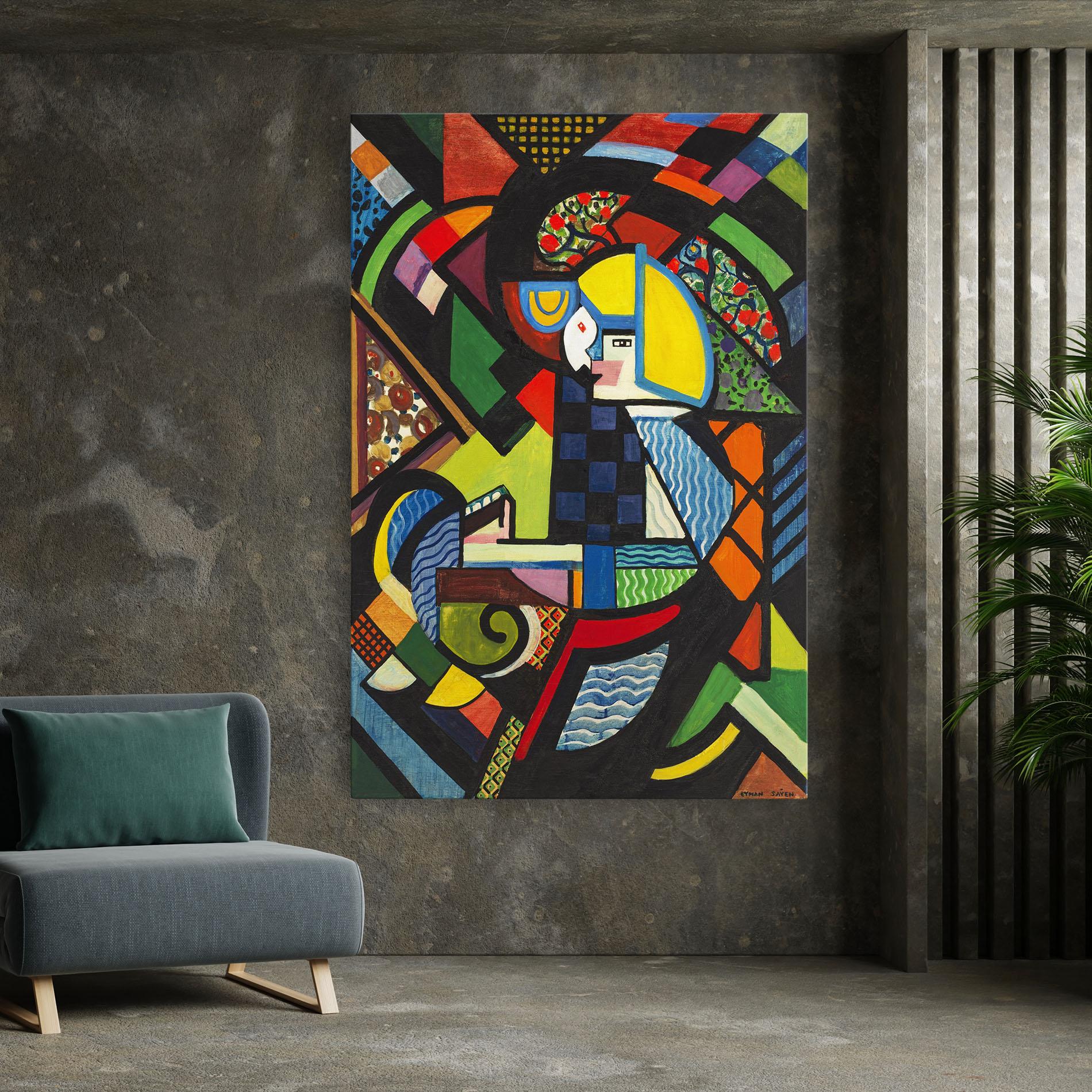 Tablou Canvas Mix Color Shapes mockup 7