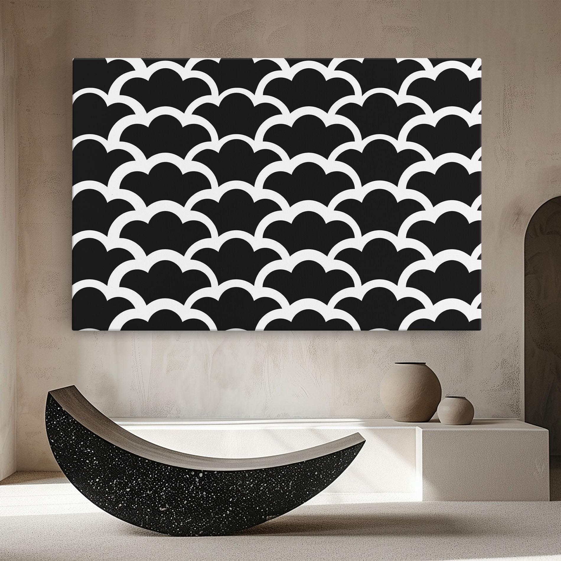 Tablou Canvas Black Clouds mockup 8