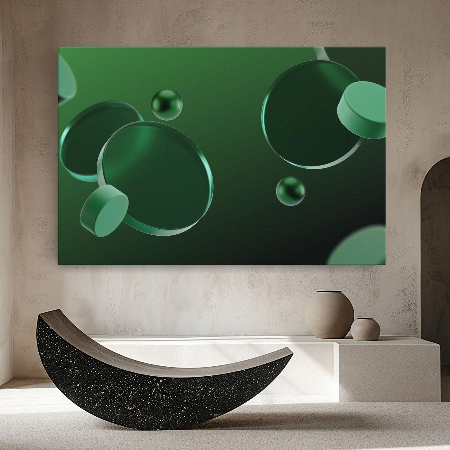 Tablou Canvas Green Circle Floating mockup 8