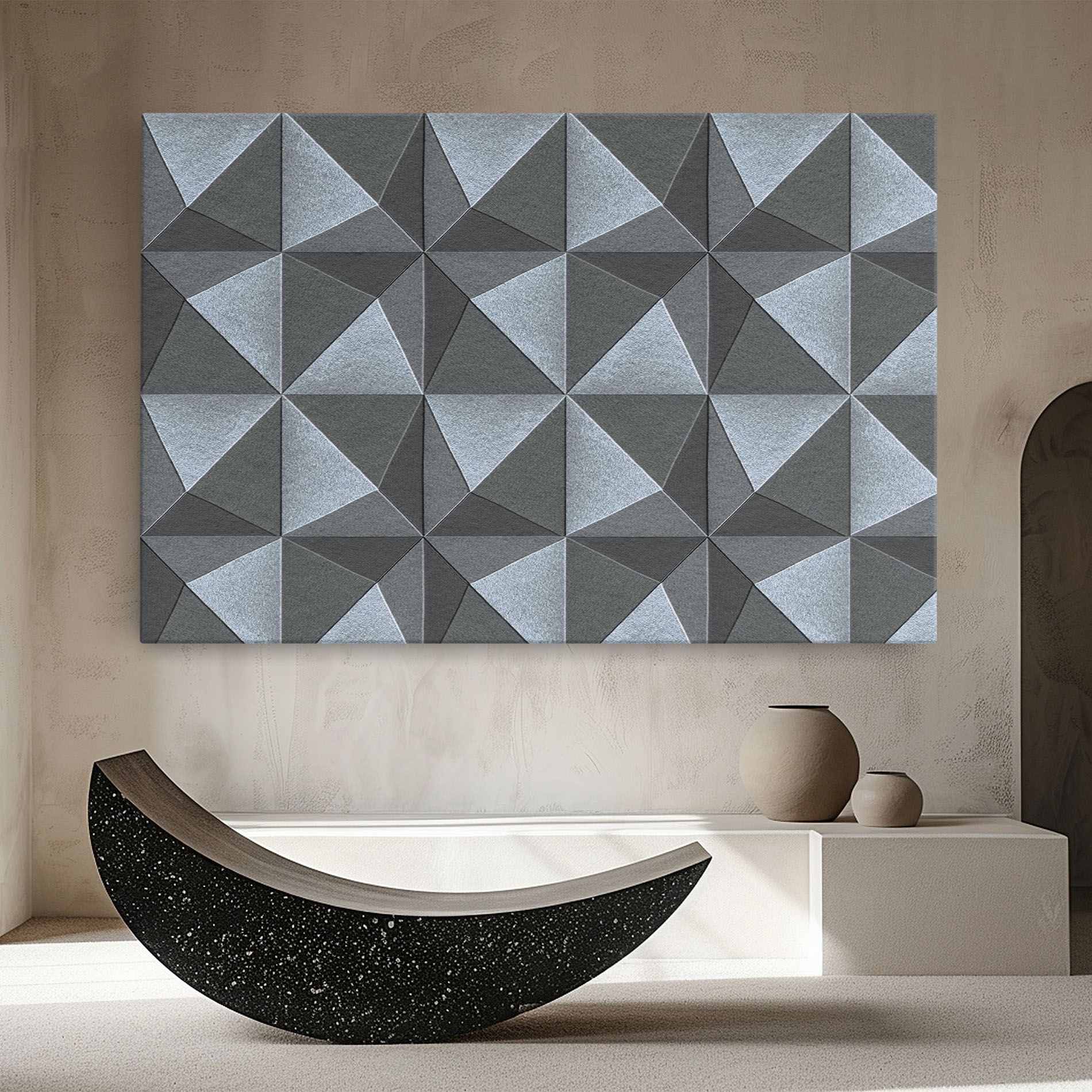 Grey Triangle Square mockup 8