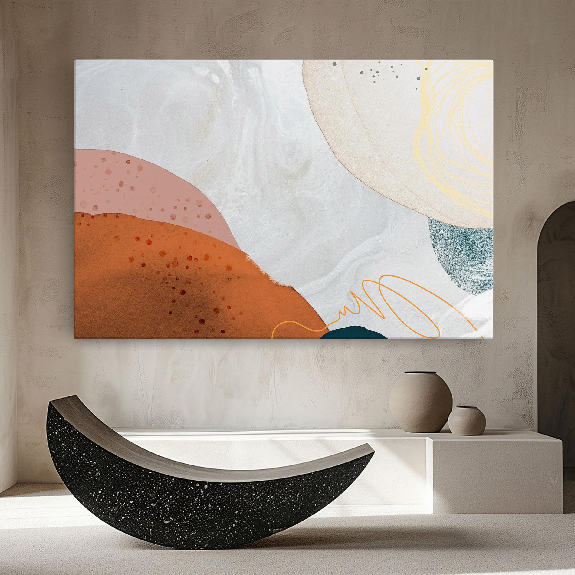 Tablou Canvas Orange Yellow Line mockup 8