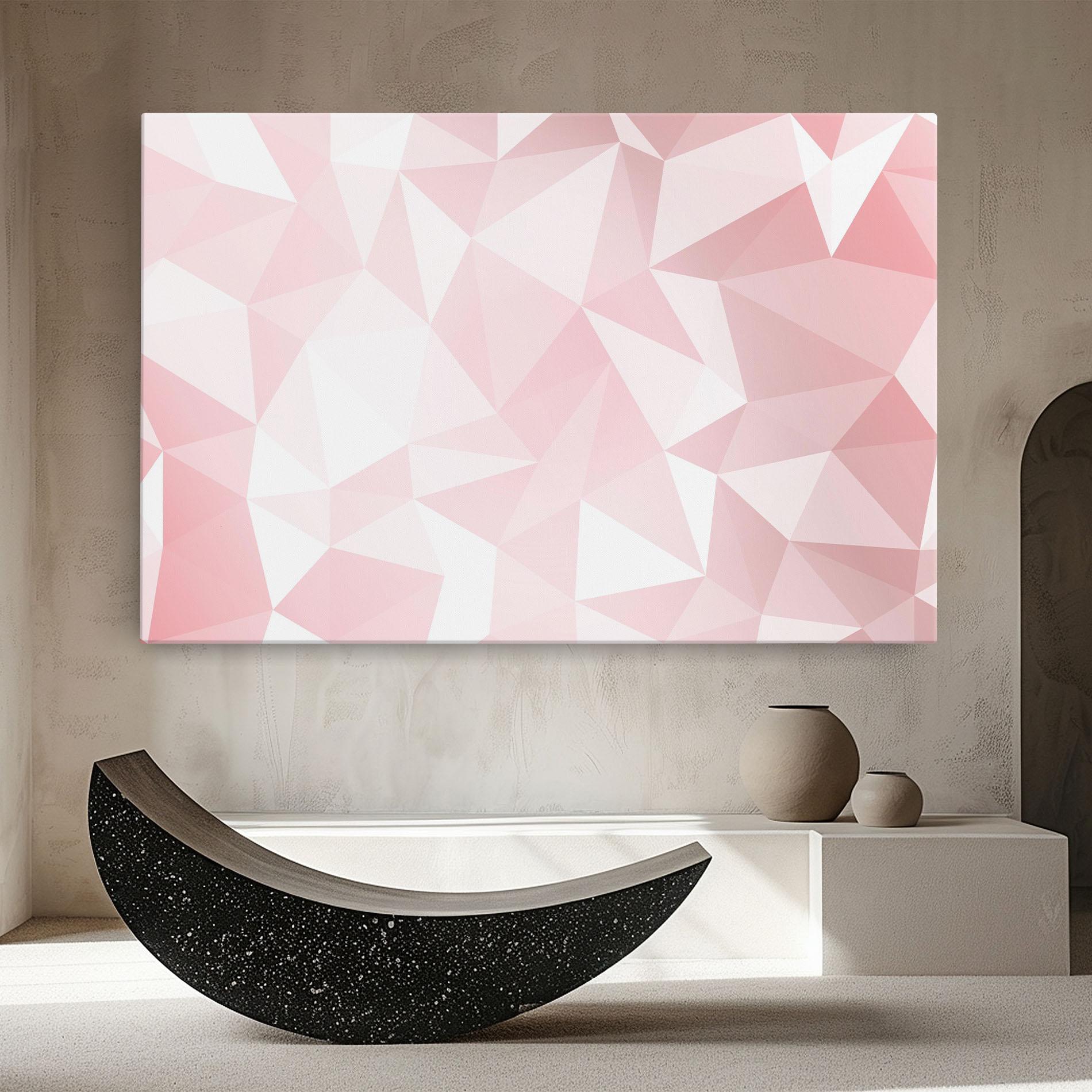 Tablou Canvas Pink Triangle mockup 8