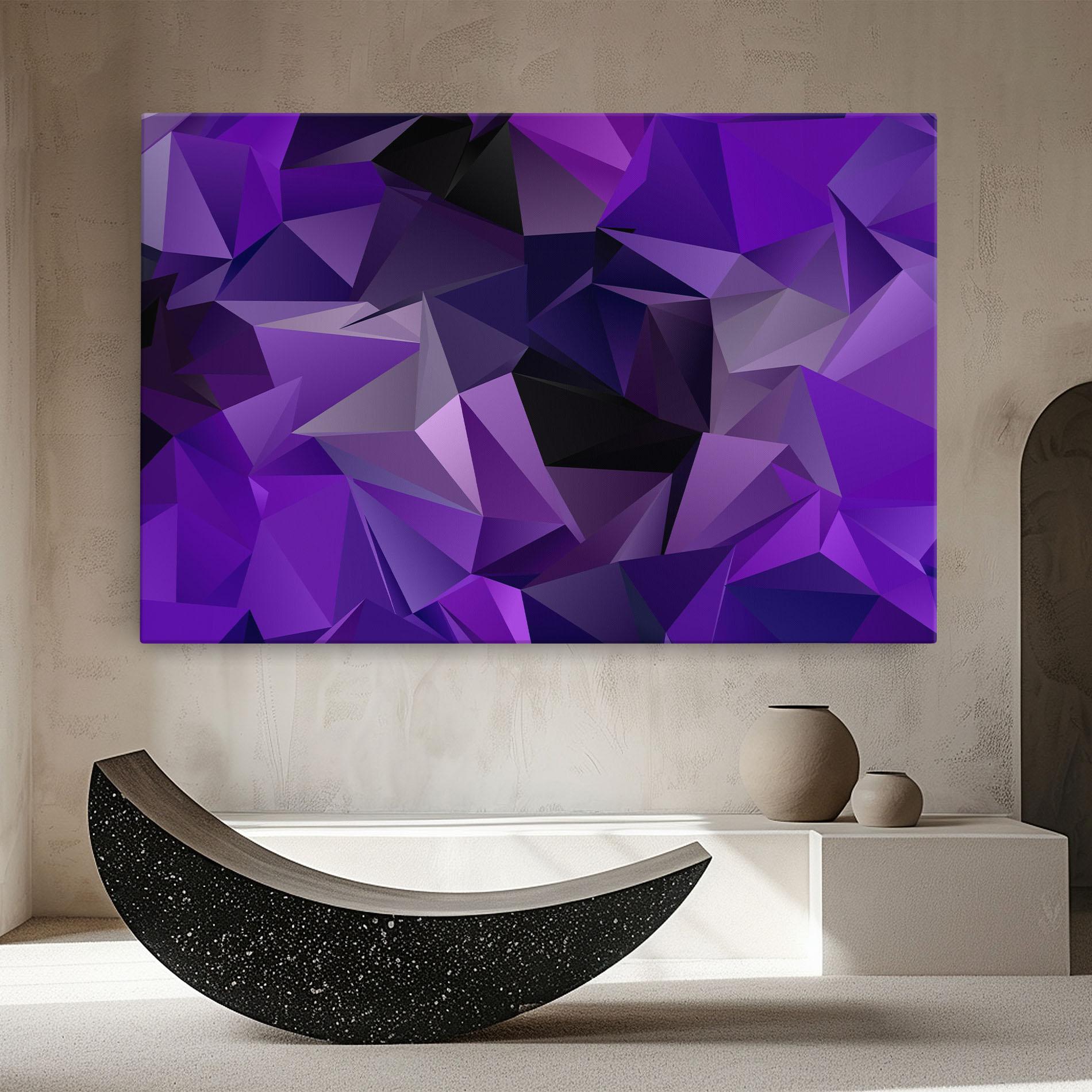 Tablou Canvas Purple Triangle Mix mockup 8