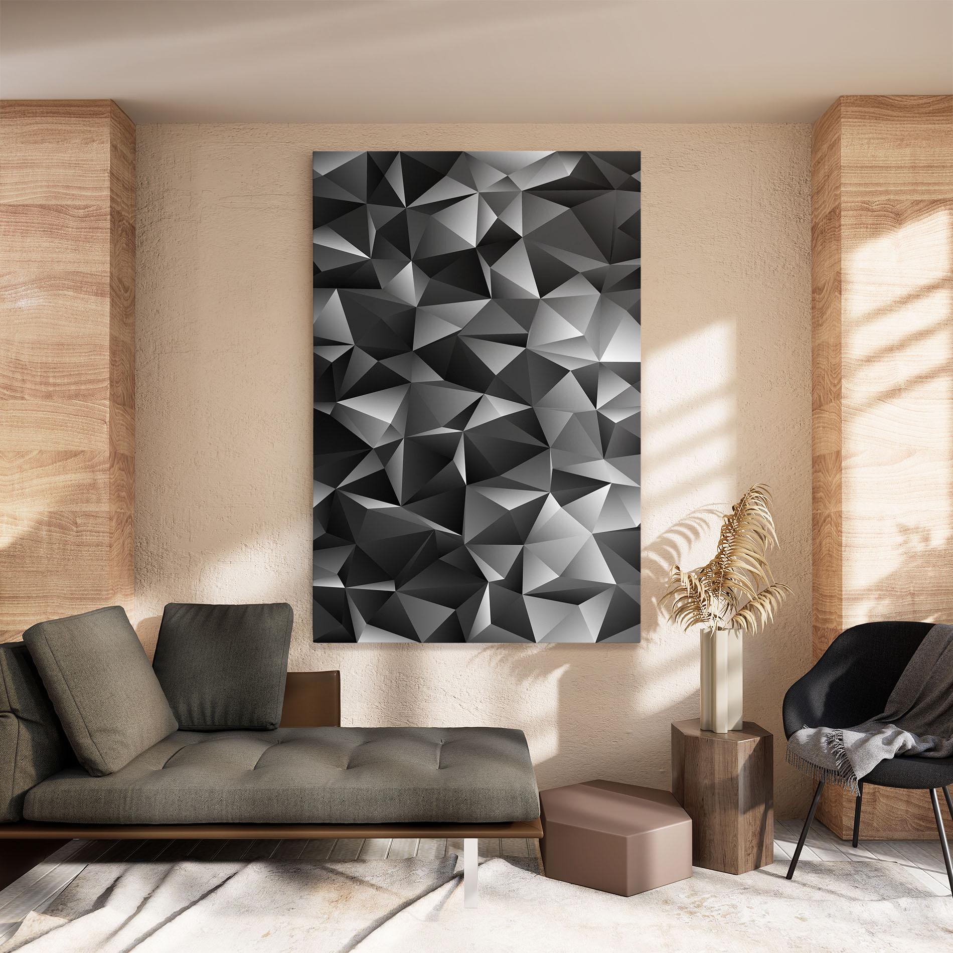 Tablou Canvas Black Triangle Pattern mockup 8