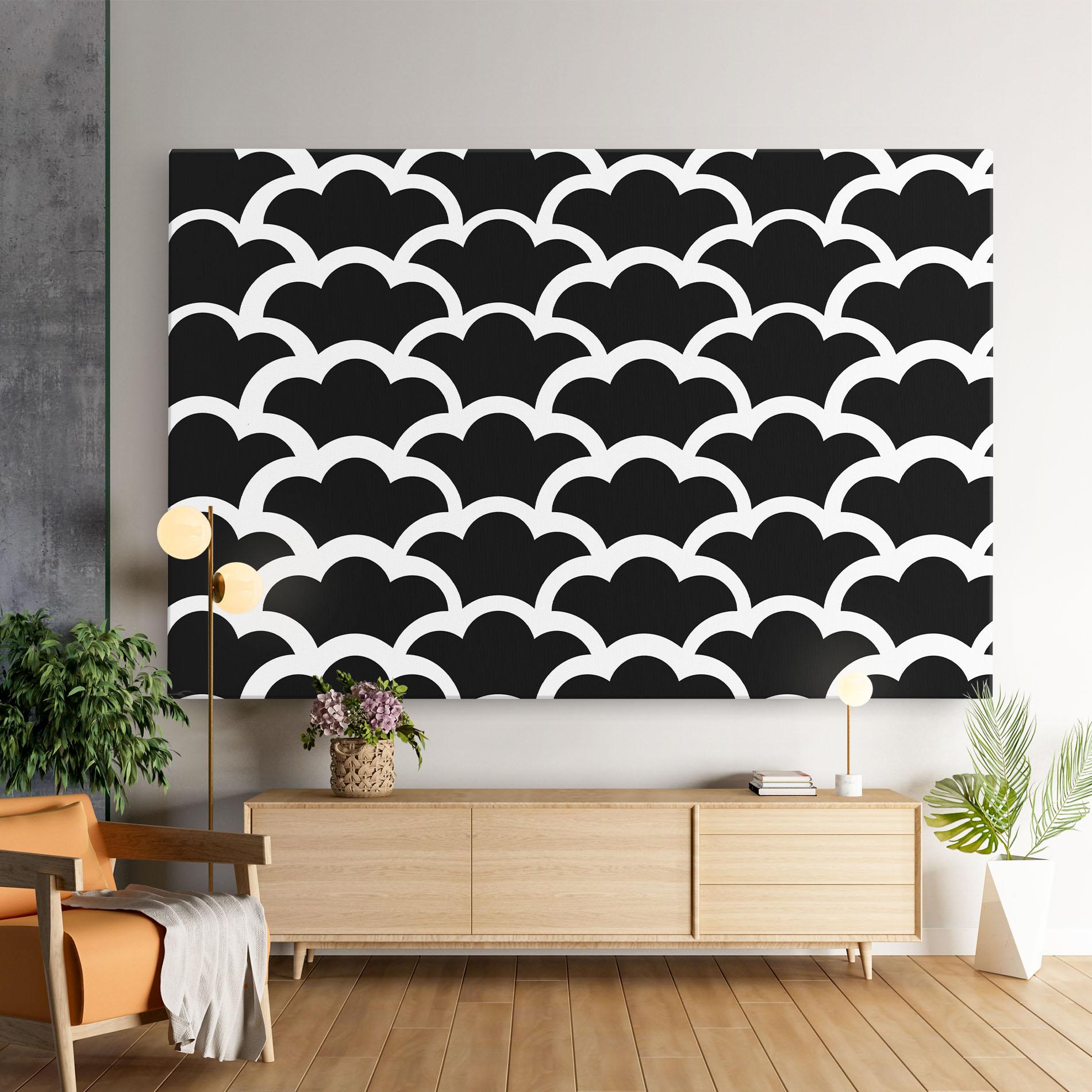 Tablou Canvas Black Clouds mockup 9