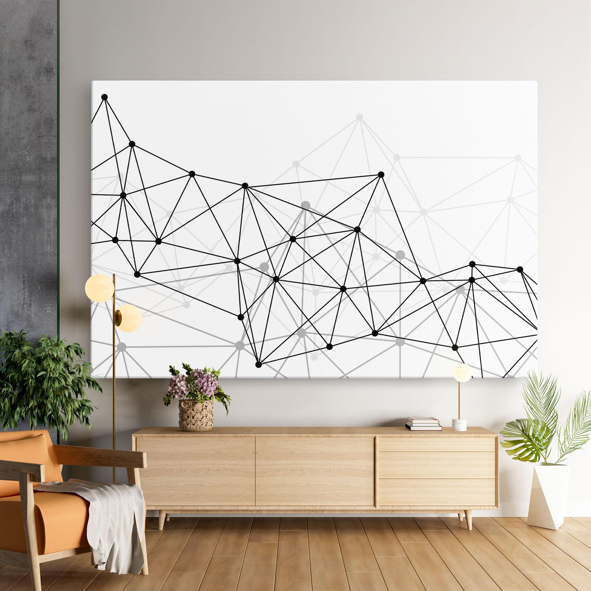 Tablou Canvas Black Connecting mockup 9