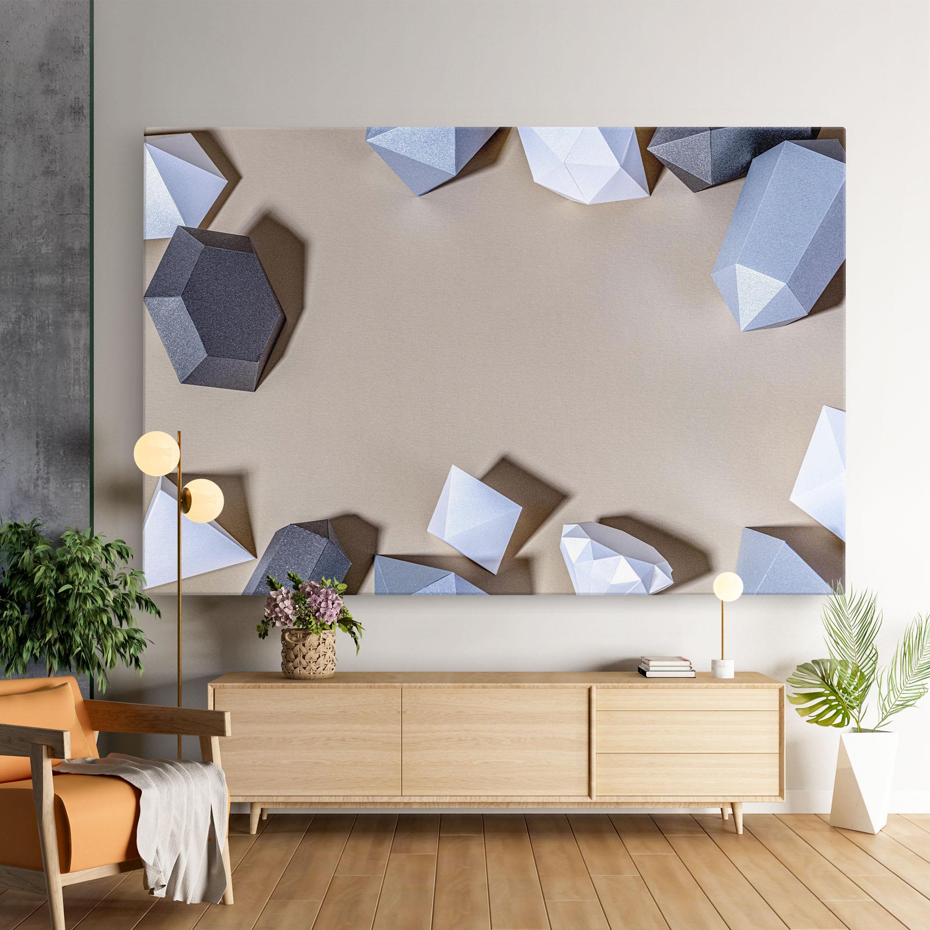 Tablou Canvas Geometric 3d Shapes mockup 9