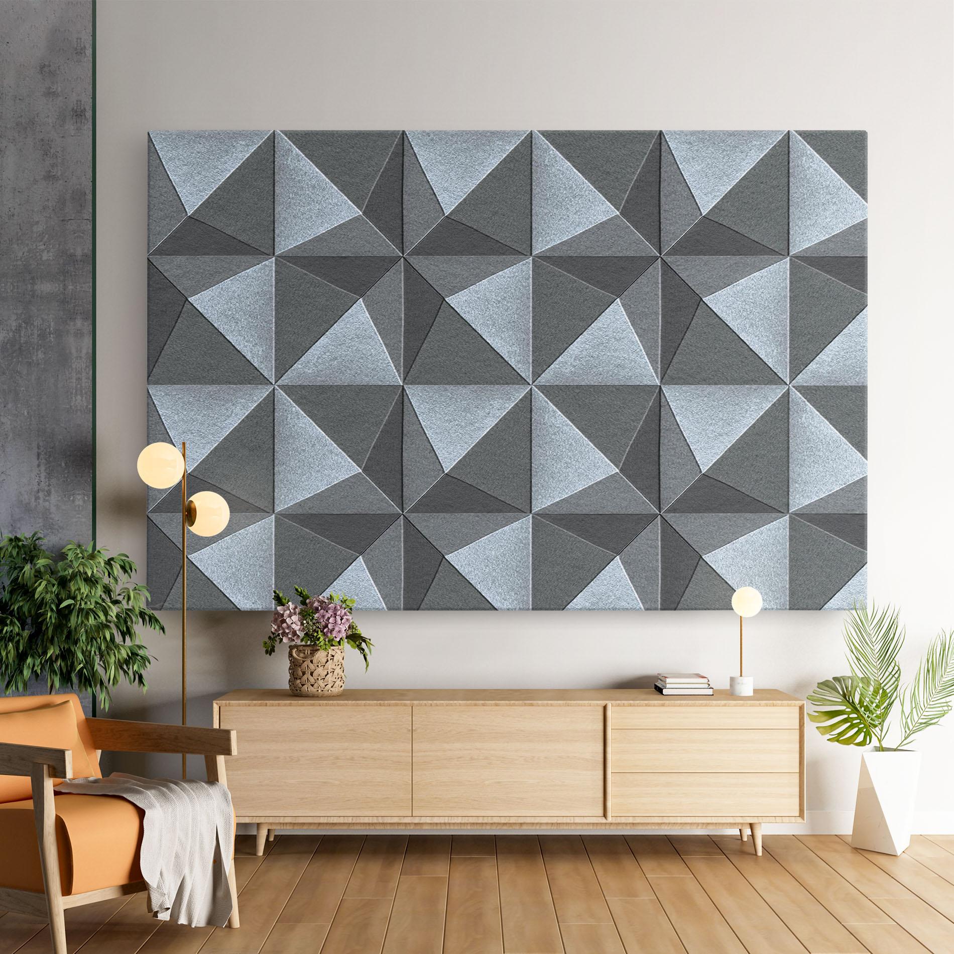 Tablou Canvas Grey Triangle Square mockup 9