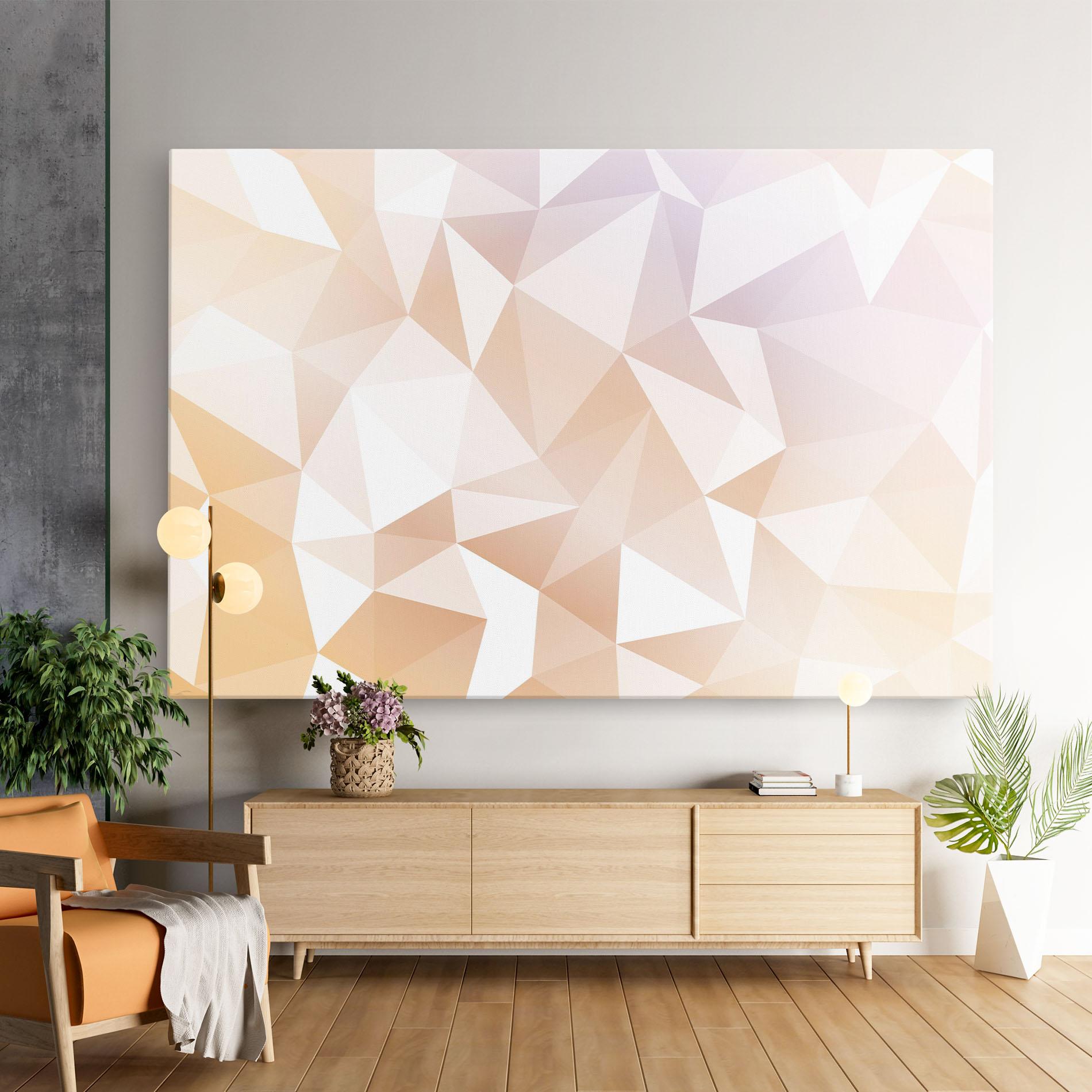 Tablou Canvas Light Pink Triangle mockup 9