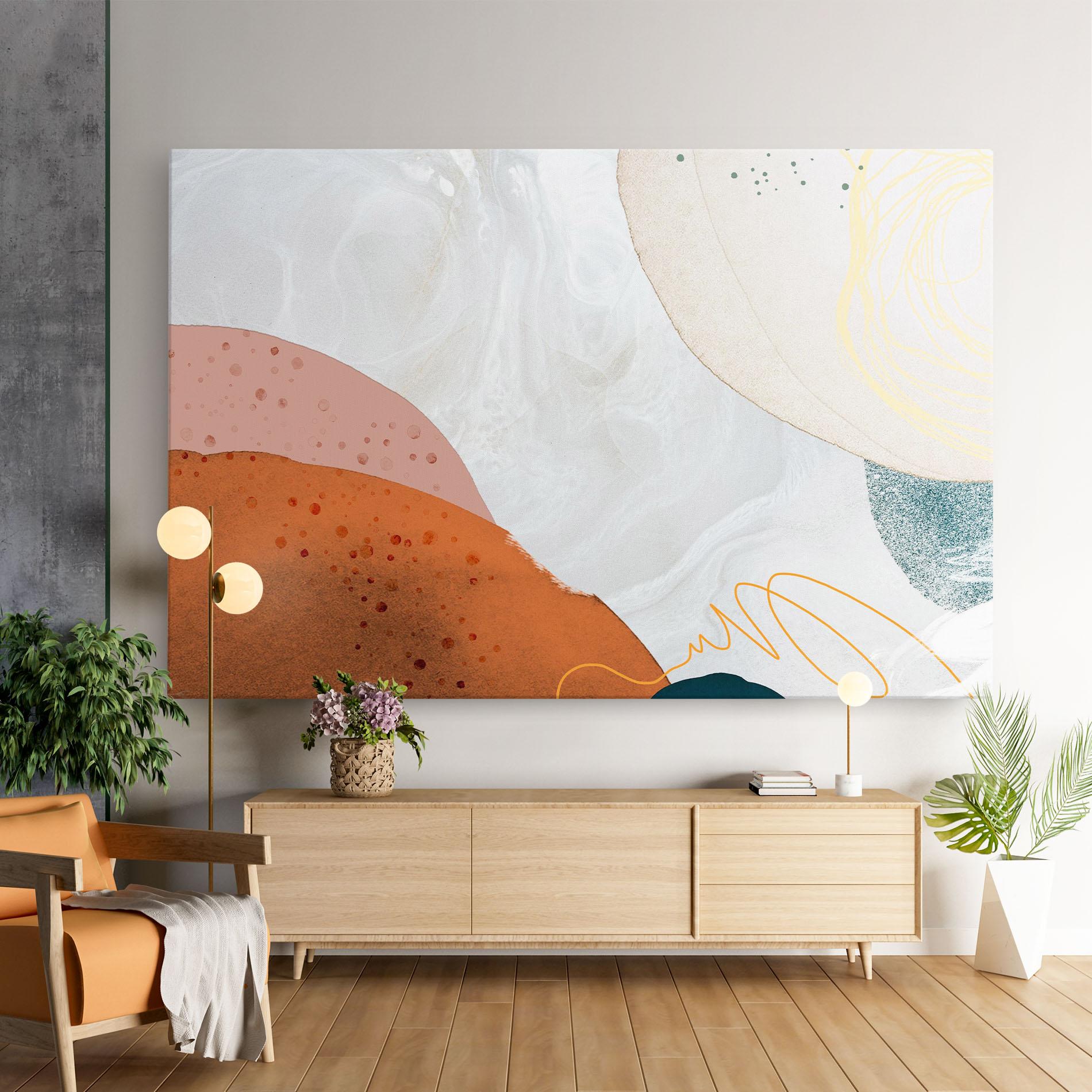 Tablou Canvas Orange Yellow Line mockup 9